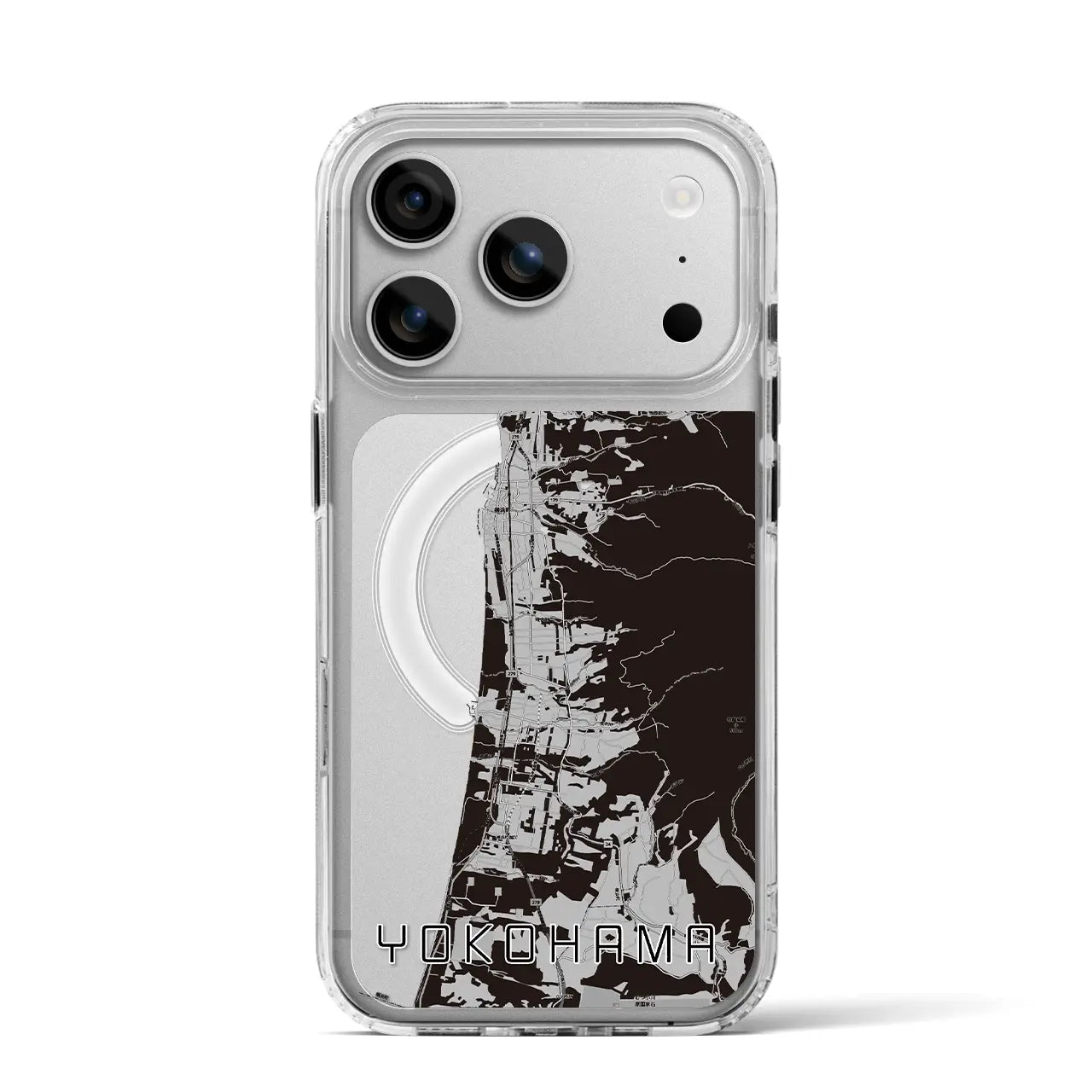 【横浜(青森県)】地図柄iPhoneケース(MagSafeタイプ)