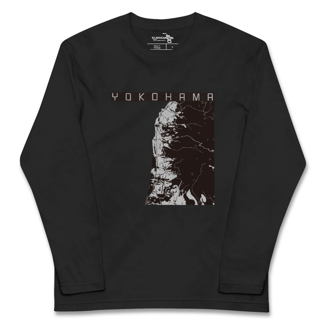 【横浜(青森県)(青森県)】地図柄ロングスリーブTシャツ