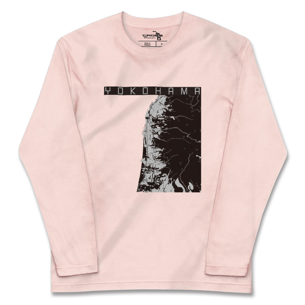 【横浜(青森県)(青森県)】地図柄ロングスリーブTシャツ