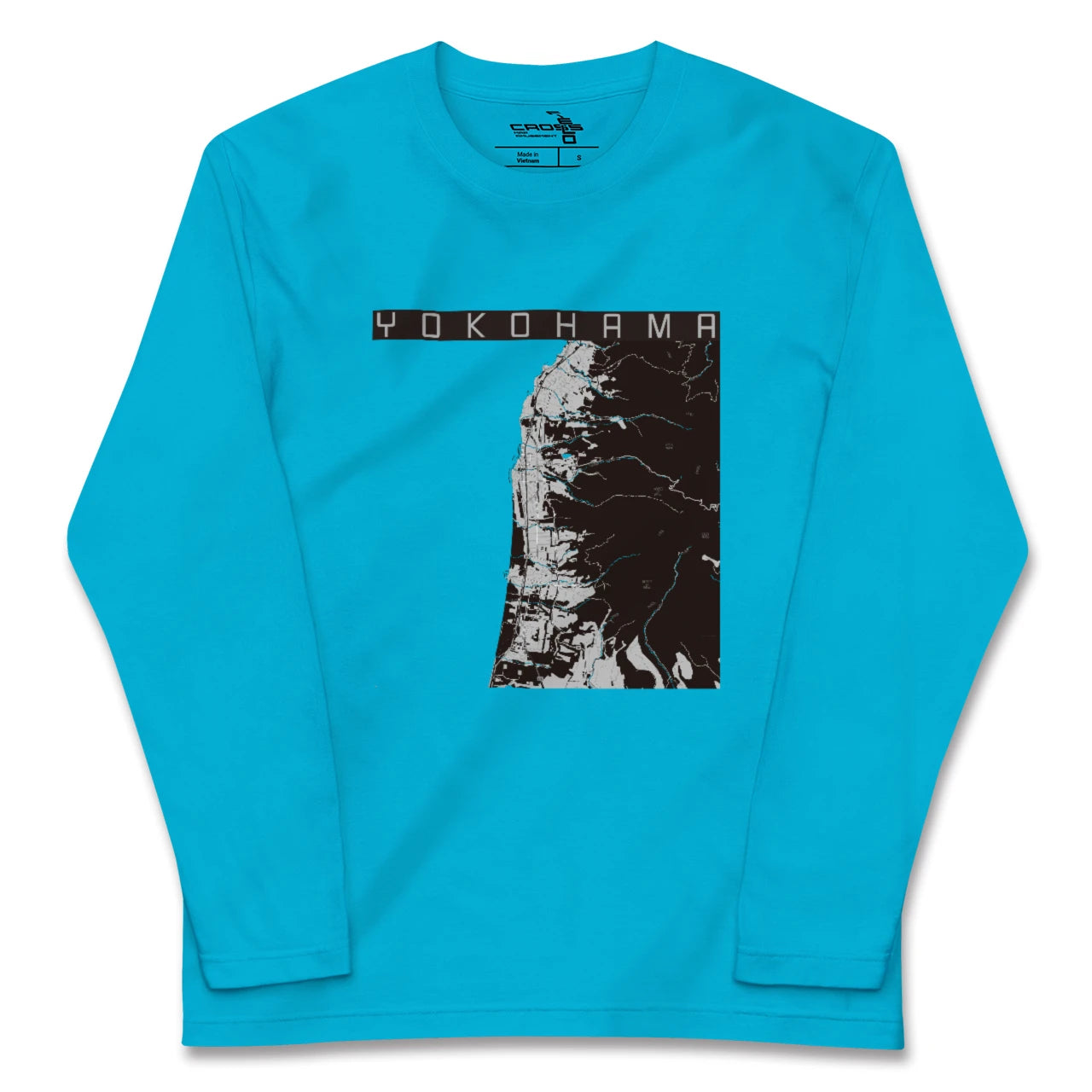 【横浜(青森県)(青森県)】地図柄ロングスリーブTシャツ