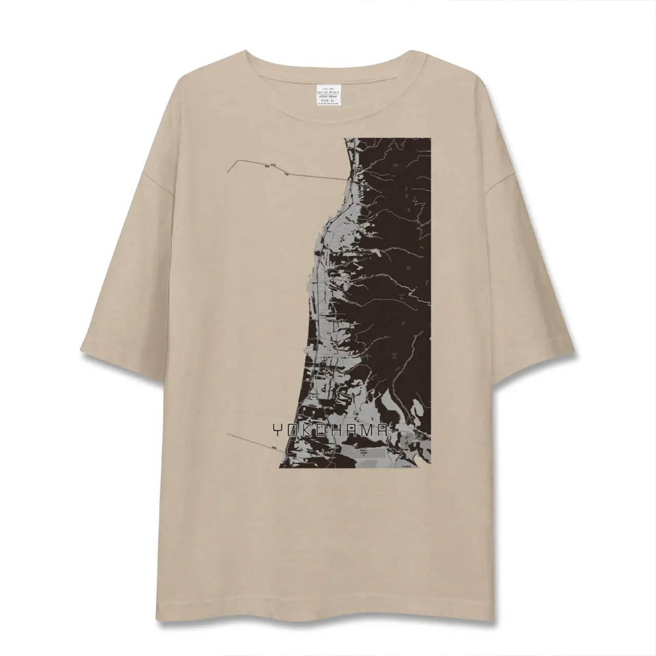 【横浜(青森県)(青森県)】地図柄ビッグシルエットTシャツ