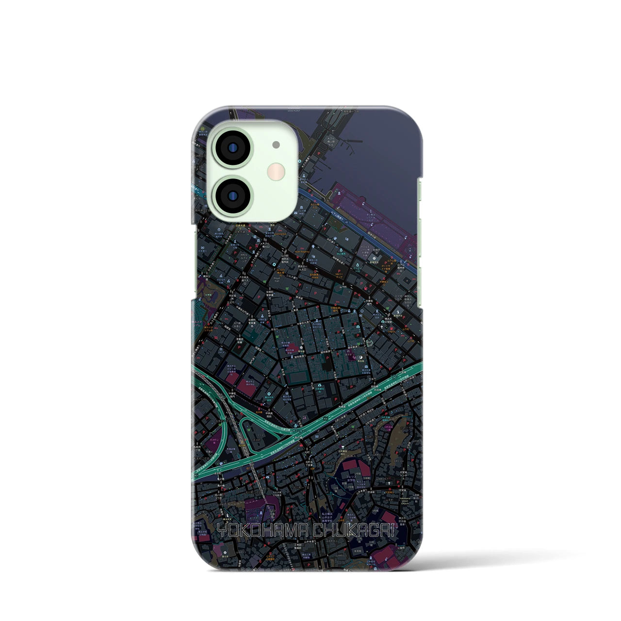 【横浜中華街(神奈川県)】地図柄iPhoneケース(バックカバータイプ)