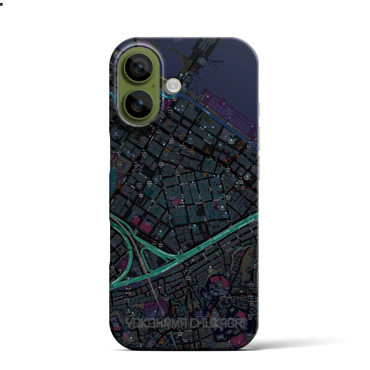 【横浜中華街(神奈川県)】地図柄iPhoneケース(バックカバータイプ)