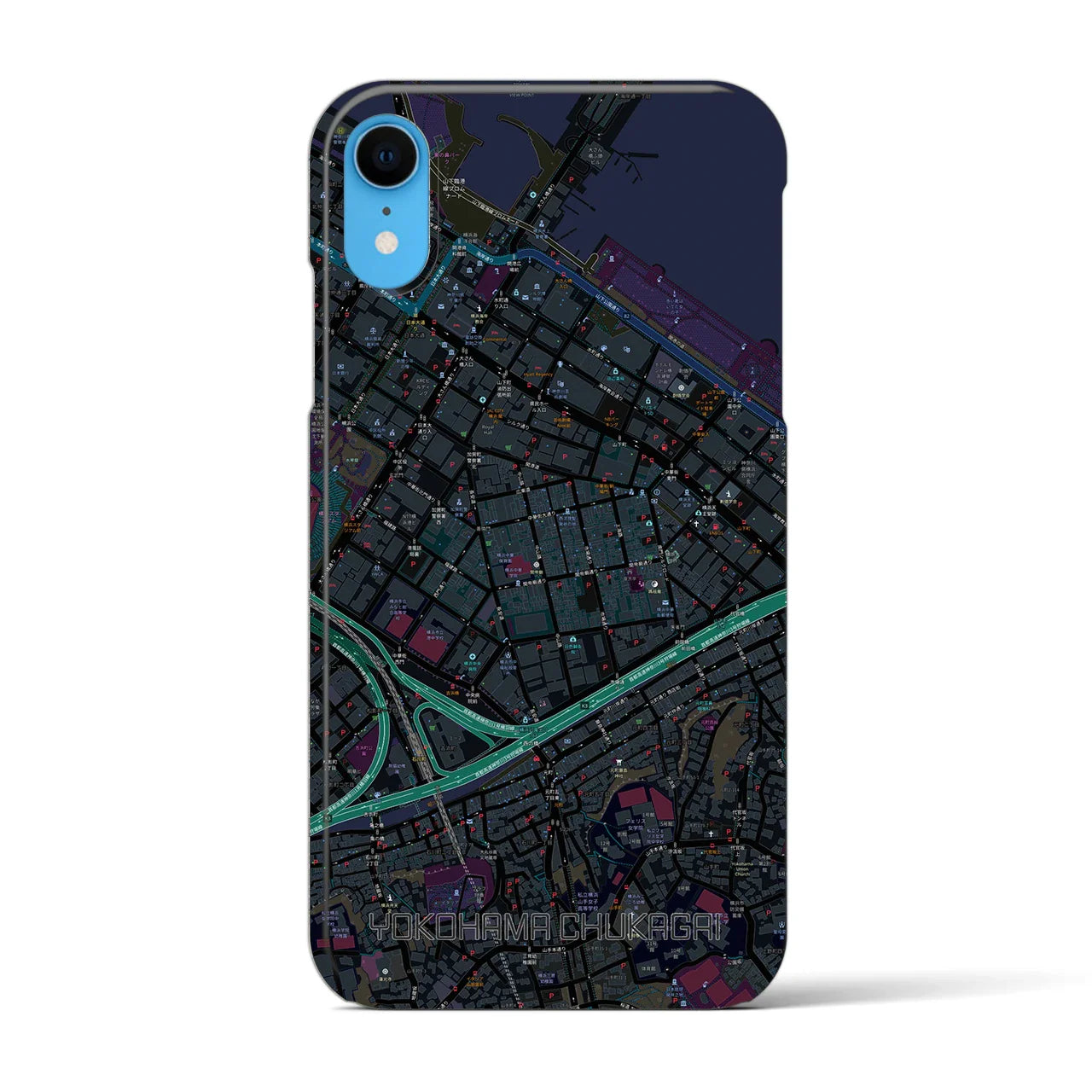 【横浜中華街(神奈川県)】地図柄iPhoneケース(バックカバータイプ)