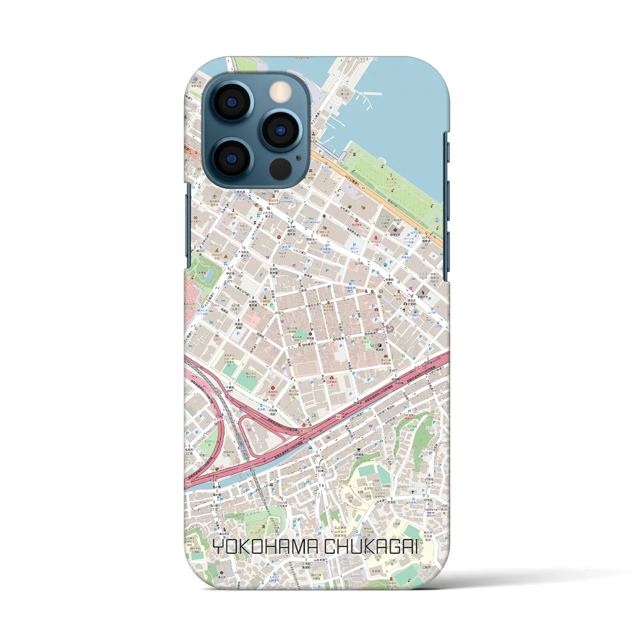 【横浜中華街(神奈川県)】地図柄iPhoneケース(バックカバータイプ)