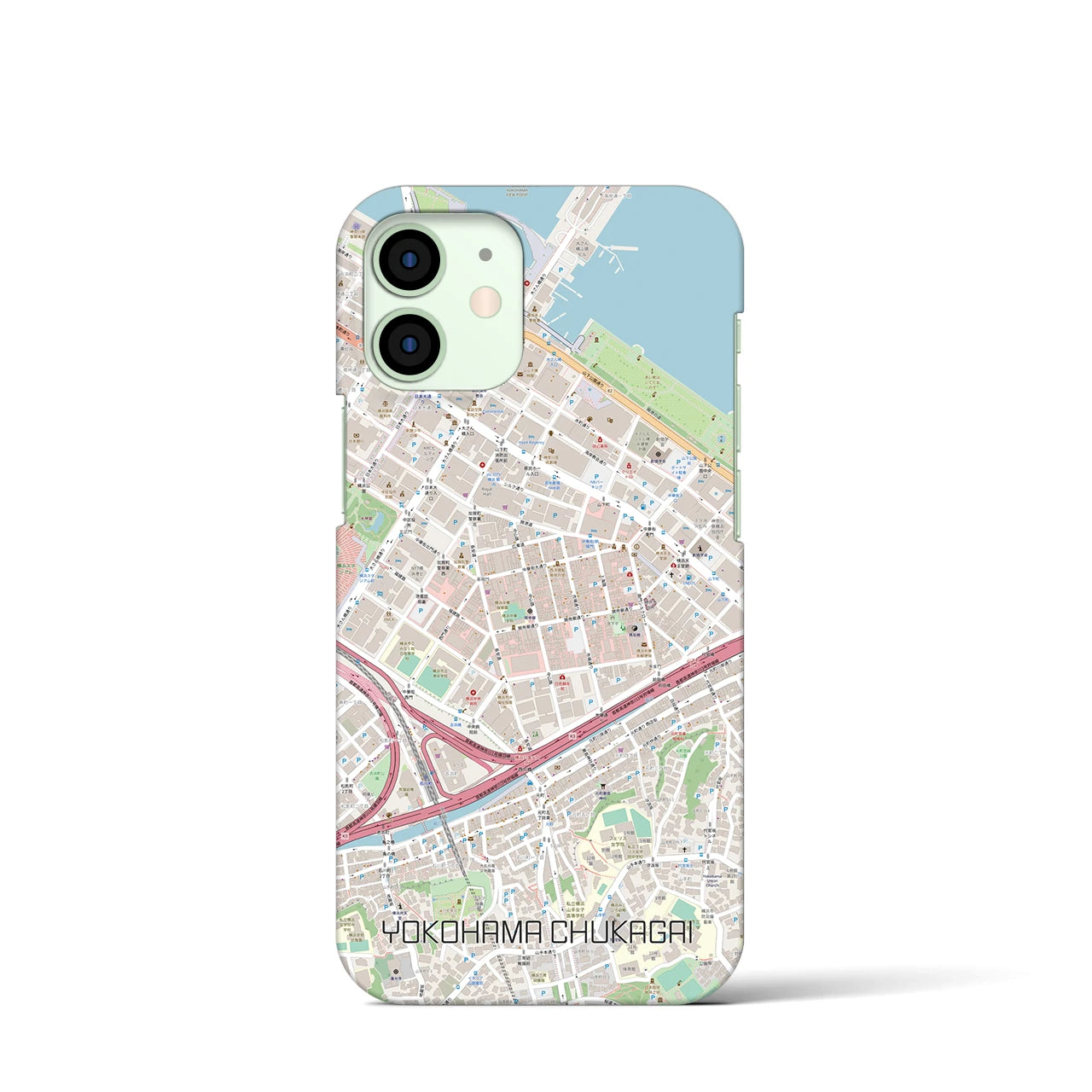 【横浜中華街(神奈川県)】地図柄iPhoneケース(バックカバータイプ)
