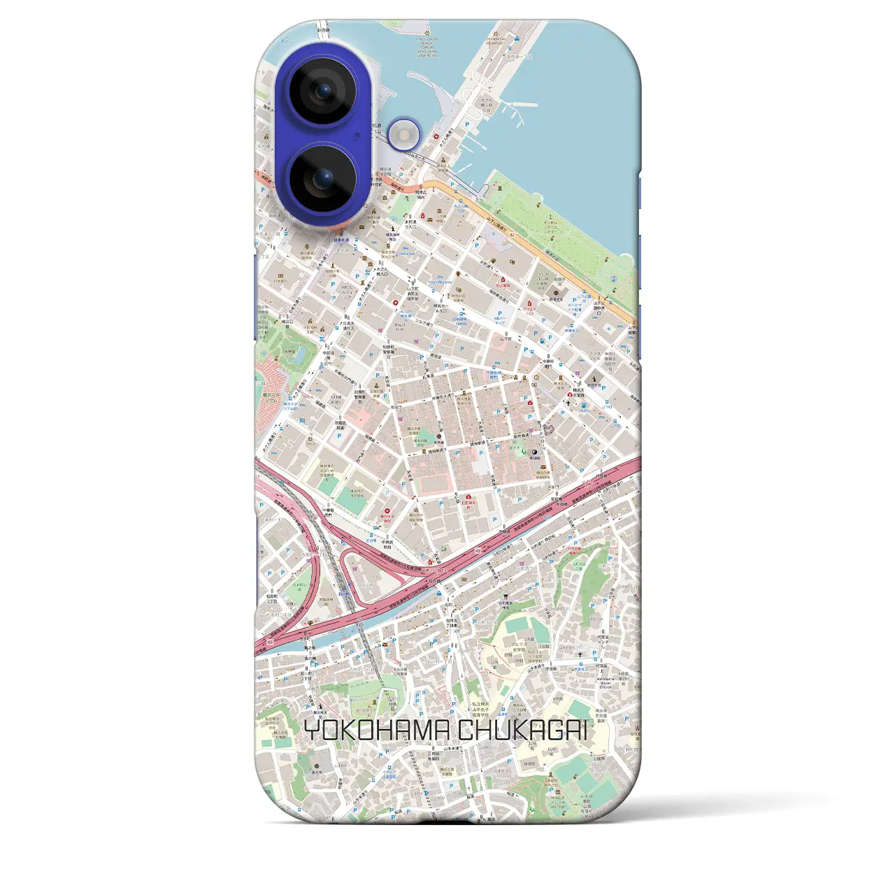【横浜中華街(神奈川県)】地図柄iPhoneケース(バックカバータイプ)ナチュラル・iPhone 16 Pro Max 用