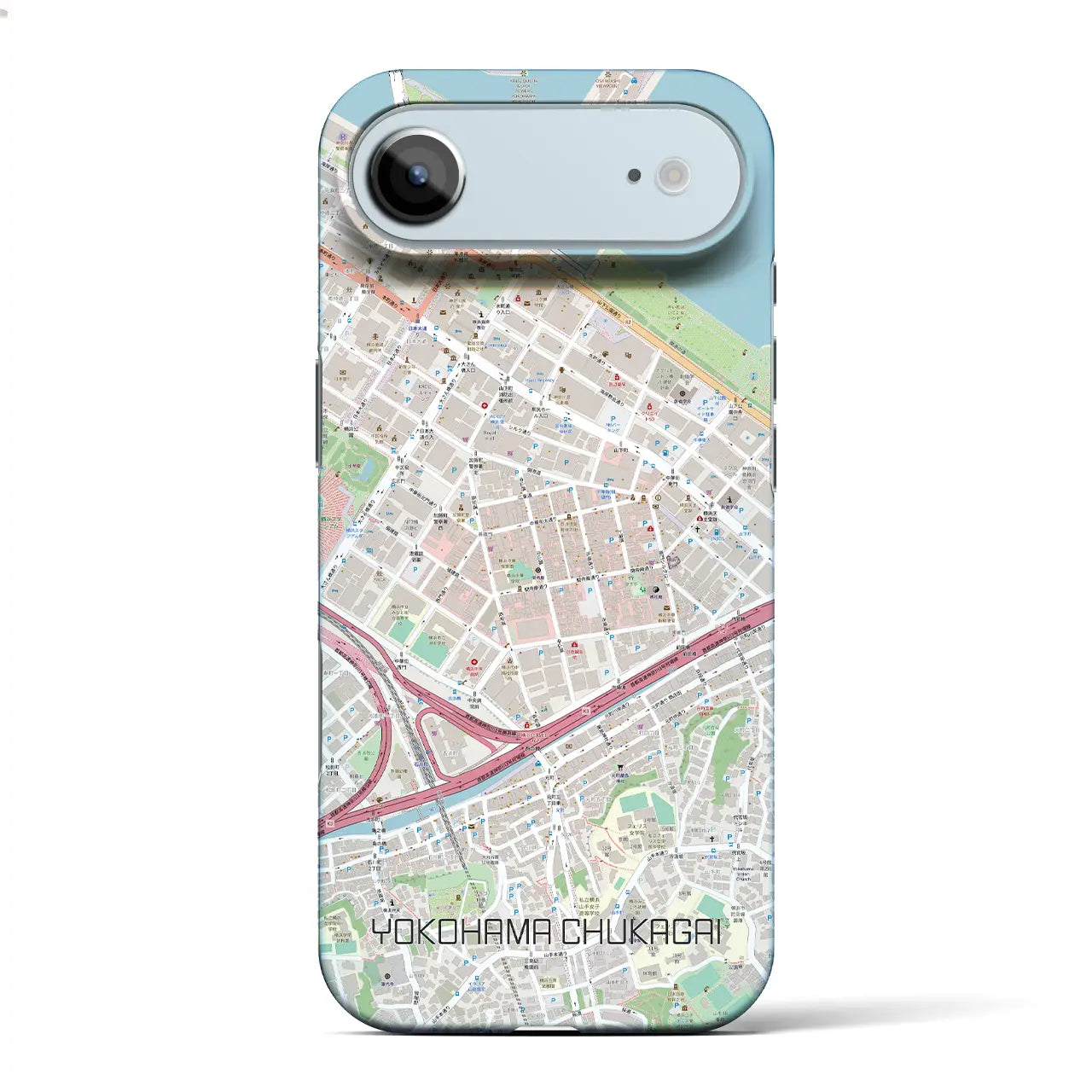 【横浜中華街(神奈川県)】地図柄iPhoneケース(バックカバータイプ)