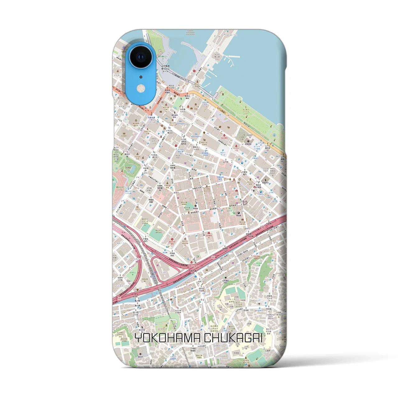 【横浜中華街(神奈川県)】地図柄iPhoneケース(バックカバータイプ)