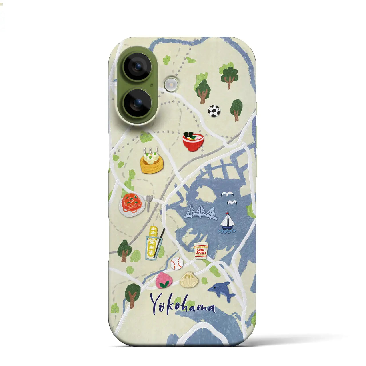 【横浜(Walk & Eat)】Walk & Eat iPhoneケース(バックカバータイプ)クリーム・iPhone 17 Pro Max 用