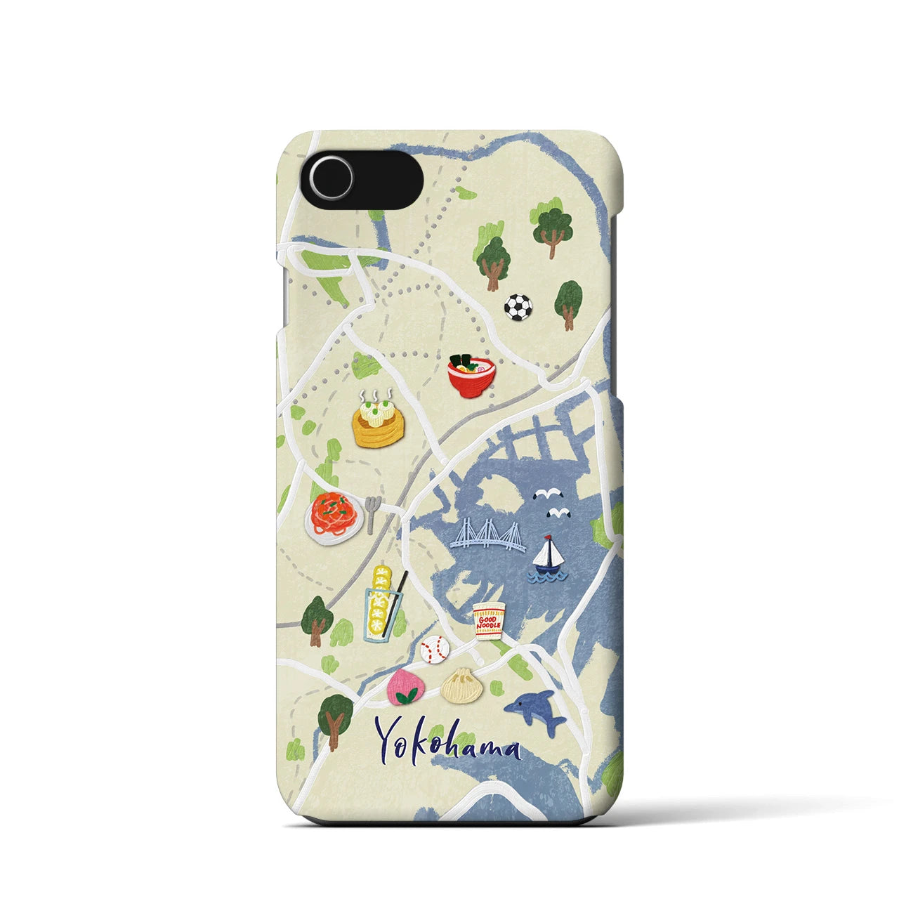 【横浜】Walk & Eat iPhoneケース(バックカバータイプ)