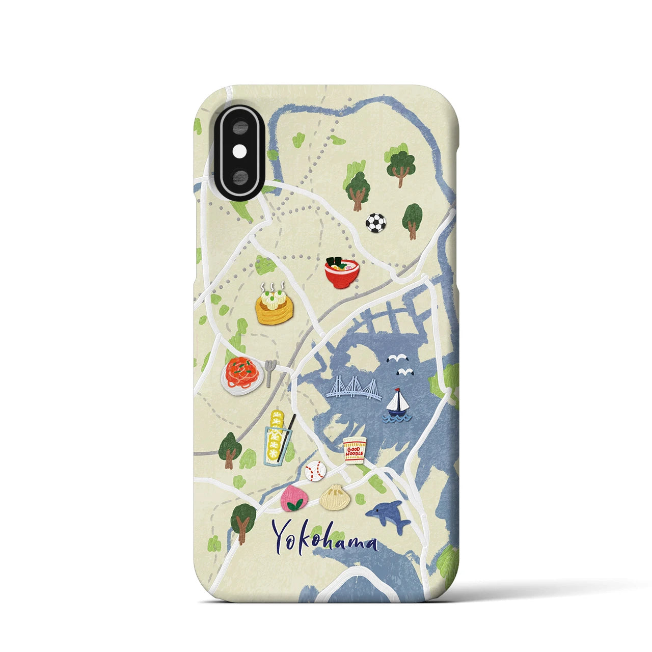 【横浜】Walk & Eat iPhoneケース(バックカバータイプ)