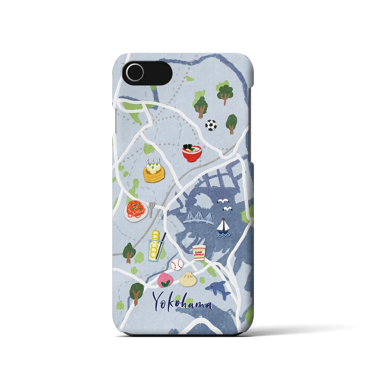 【横浜】Walk & Eat iPhoneケース(バックカバータイプ)