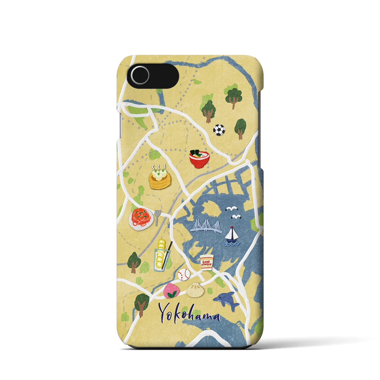 【横浜】Walk & Eat iPhoneケース(バックカバータイプ)