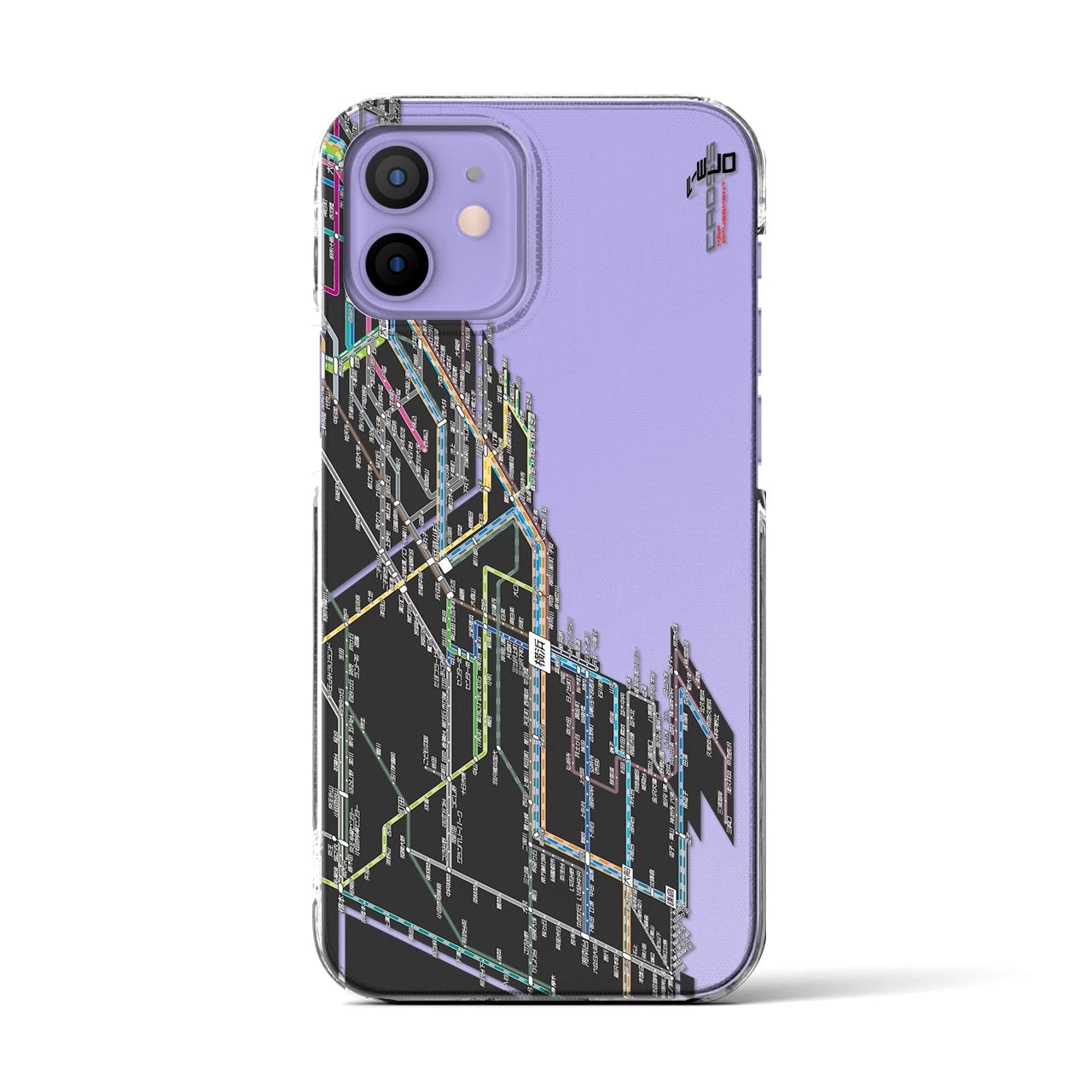 【横浜路線図(神奈川県)】路線図iPhoneケース(クリアタイプ)