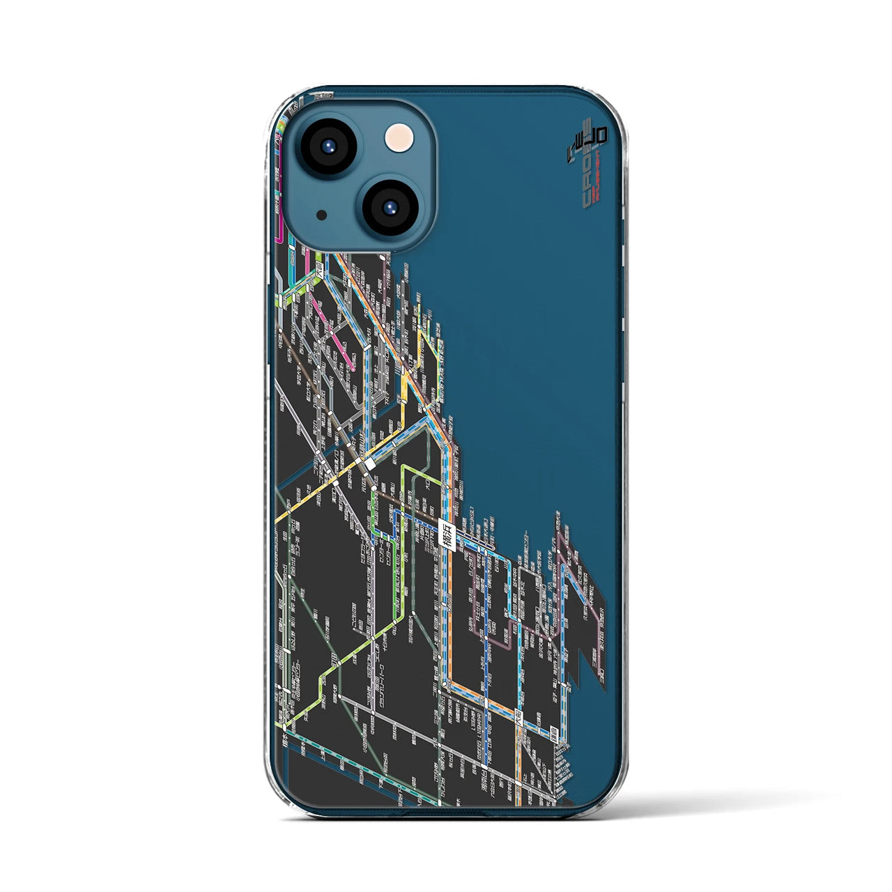 【横浜路線図(神奈川県)】路線図iPhoneケース(クリアタイプ)