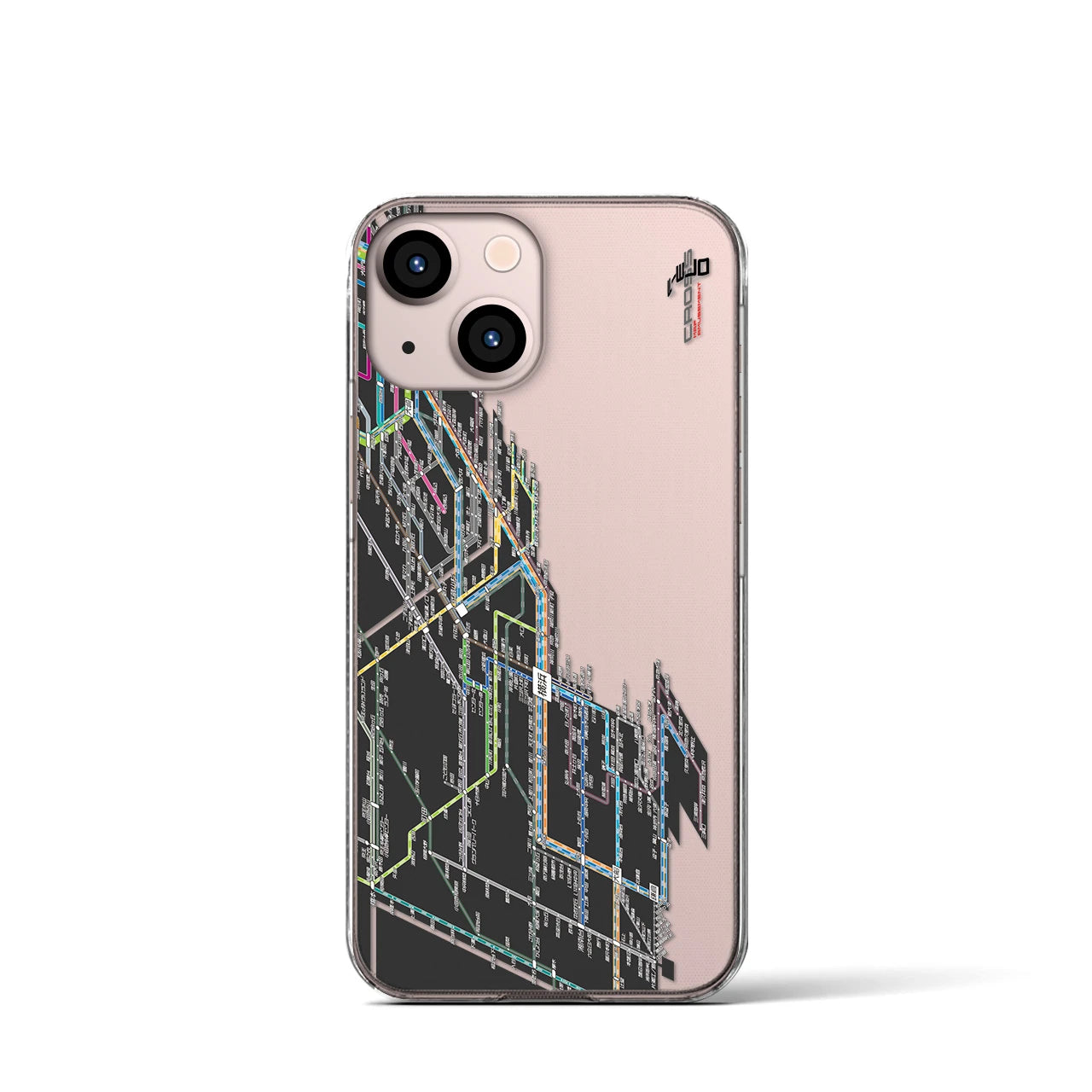 【横浜路線図(神奈川県)】路線図iPhoneケース(クリアタイプ)