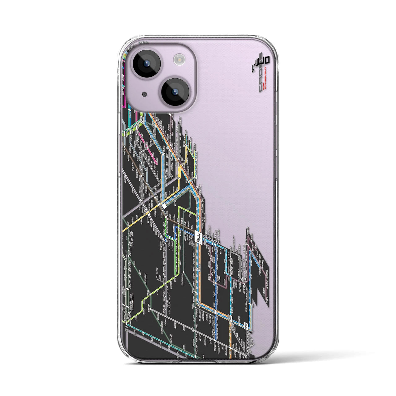 【横浜路線図(神奈川県)】路線図iPhoneケース(クリアタイプ)