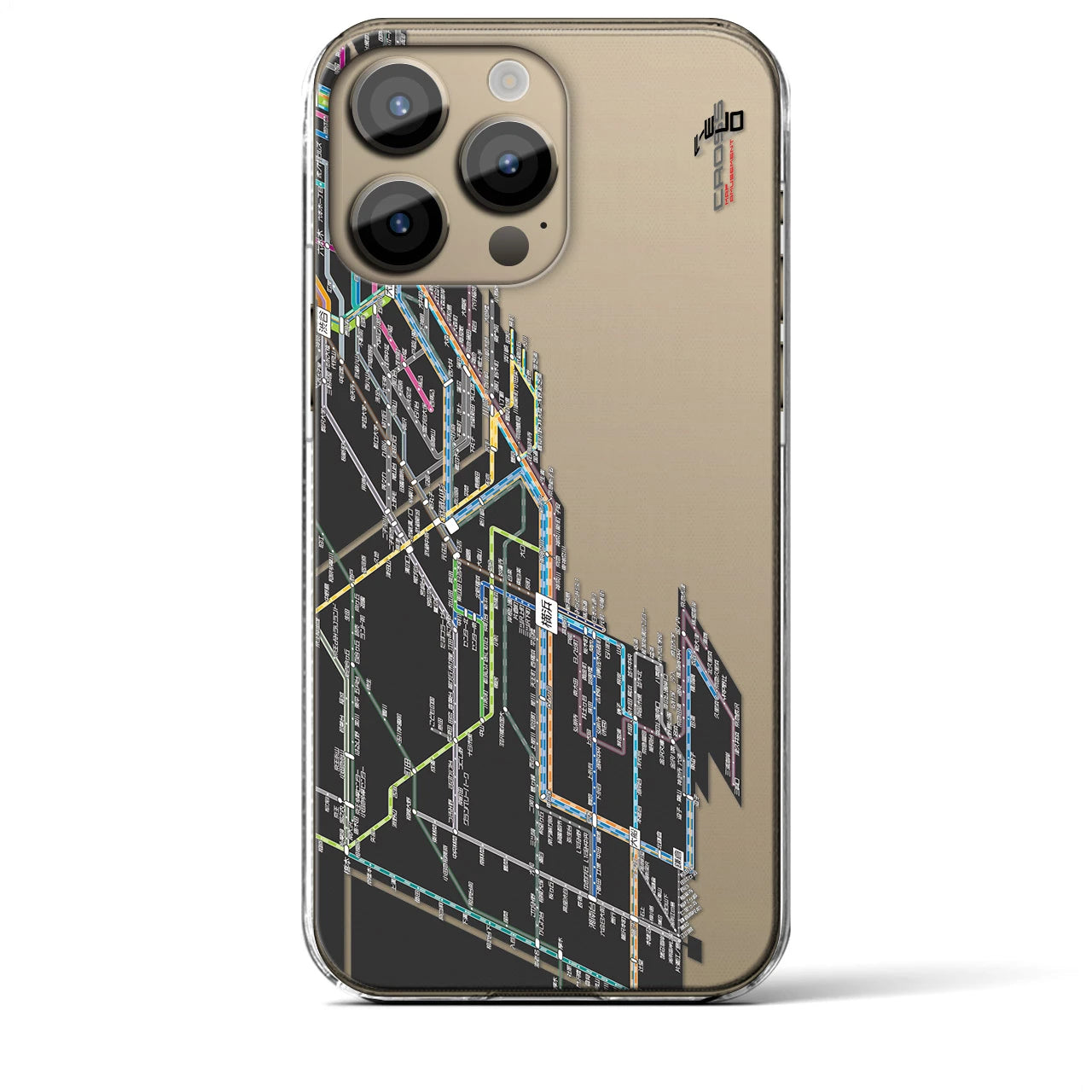 【横浜路線図(神奈川県)】路線図iPhoneケース(クリアタイプ)