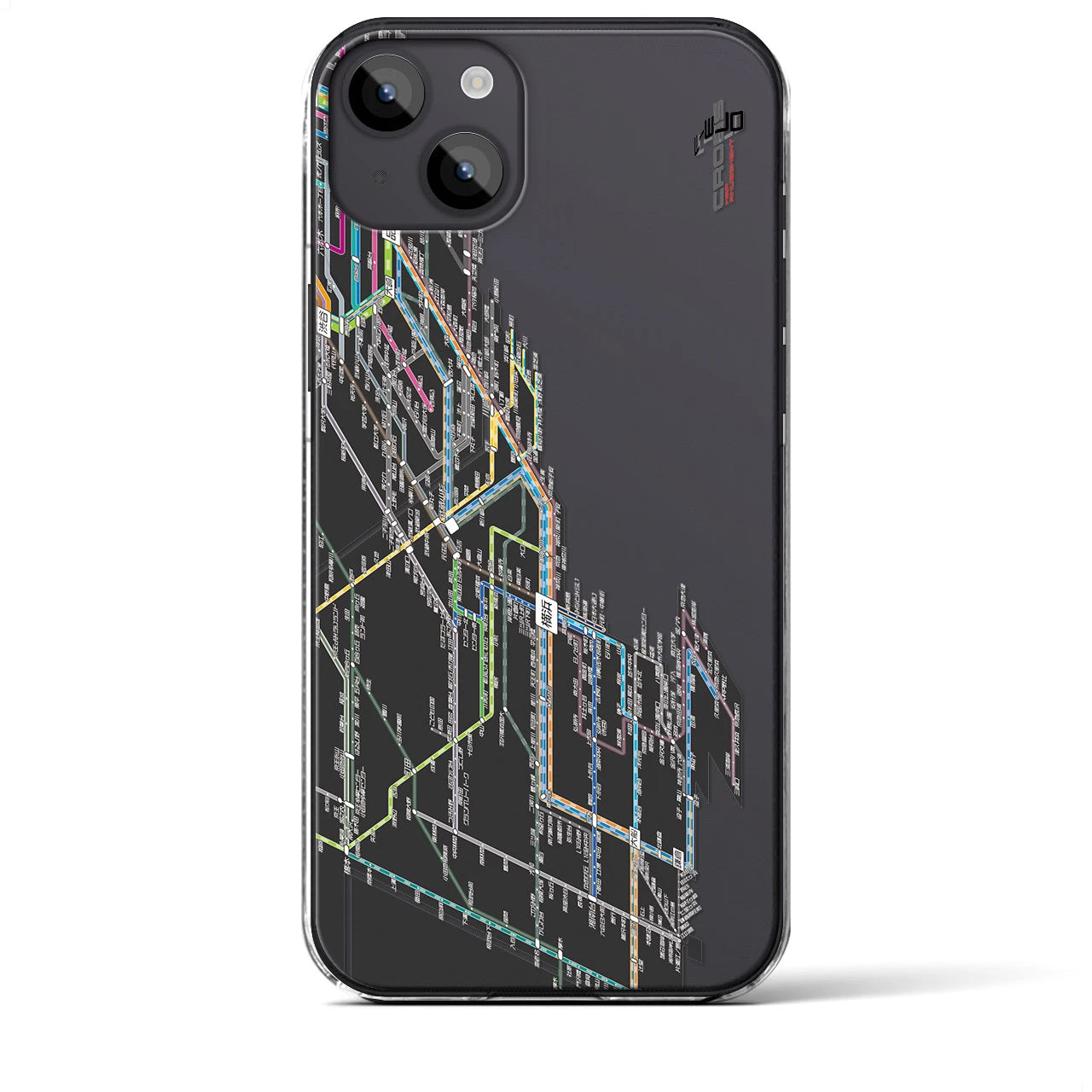 【横浜路線図(神奈川県)】路線図iPhoneケース(クリアタイプ)