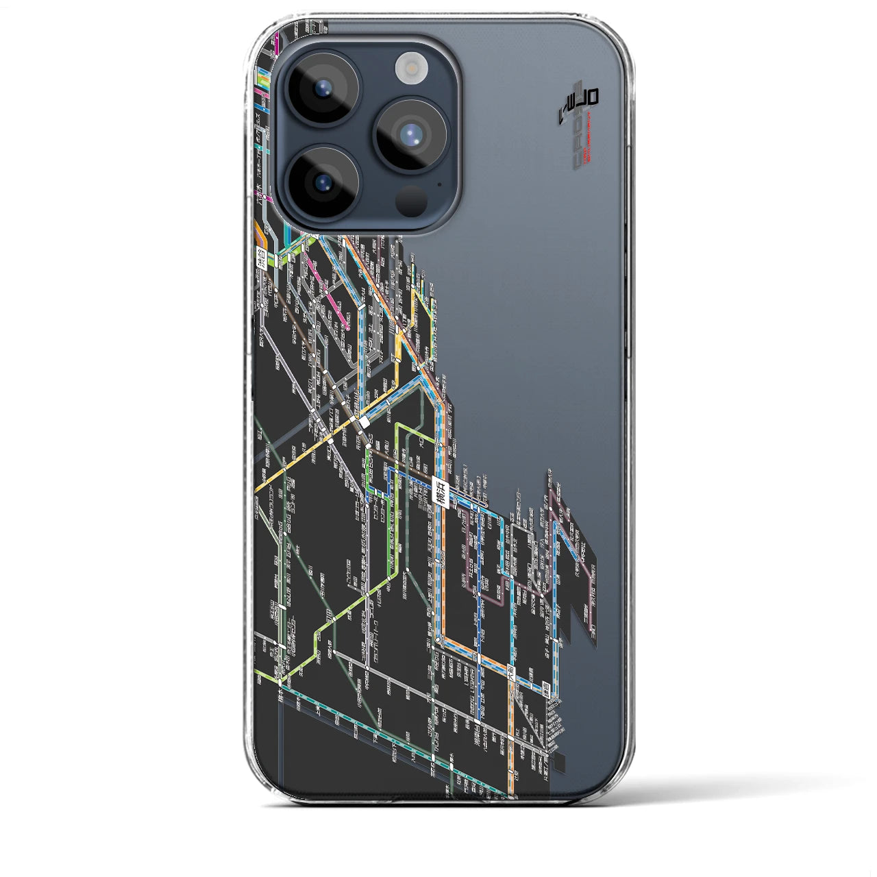 【横浜路線図(神奈川県)】路線図iPhoneケース(クリアタイプ)