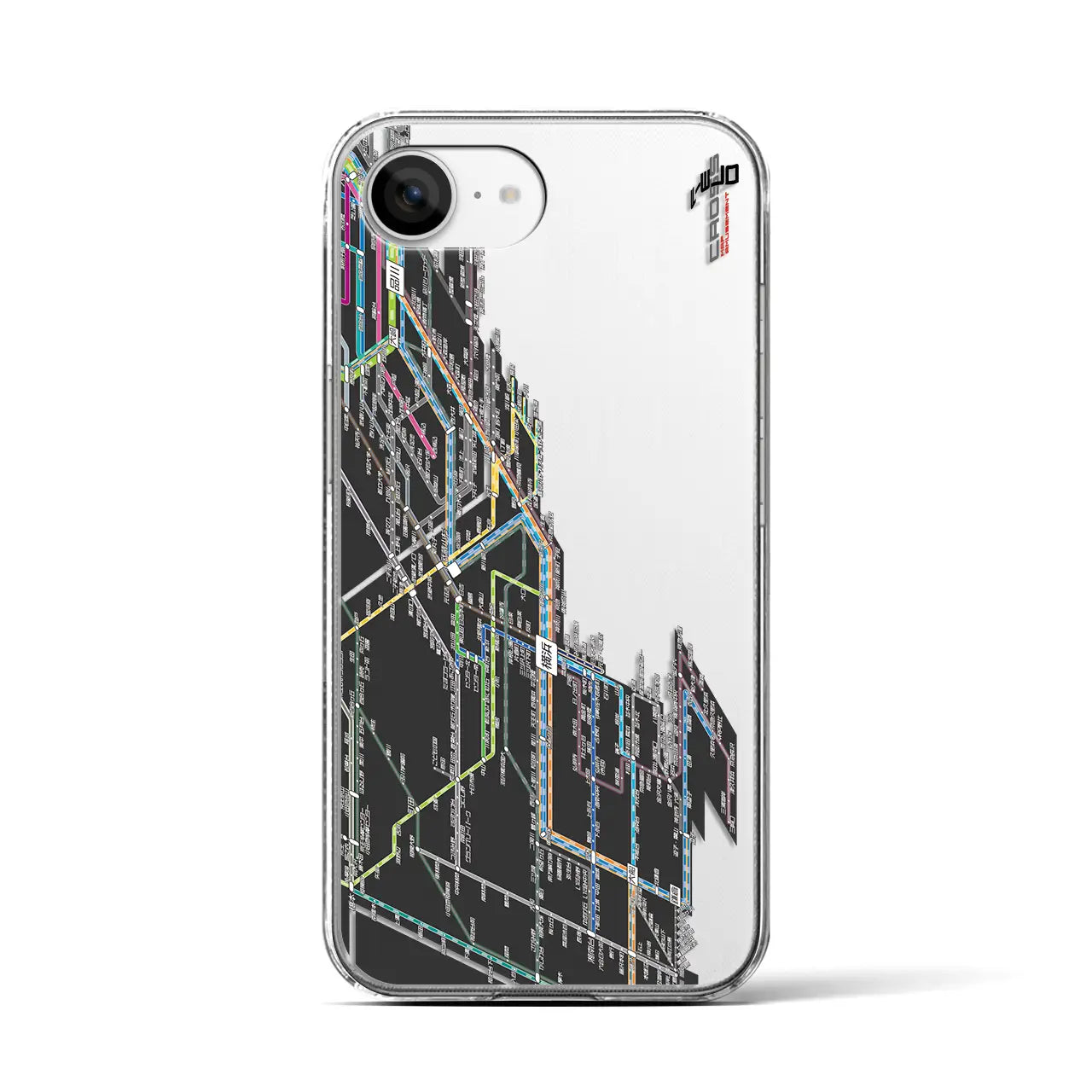 【横浜路線図(神奈川県)】路線図iPhoneケース(クリアタイプ)