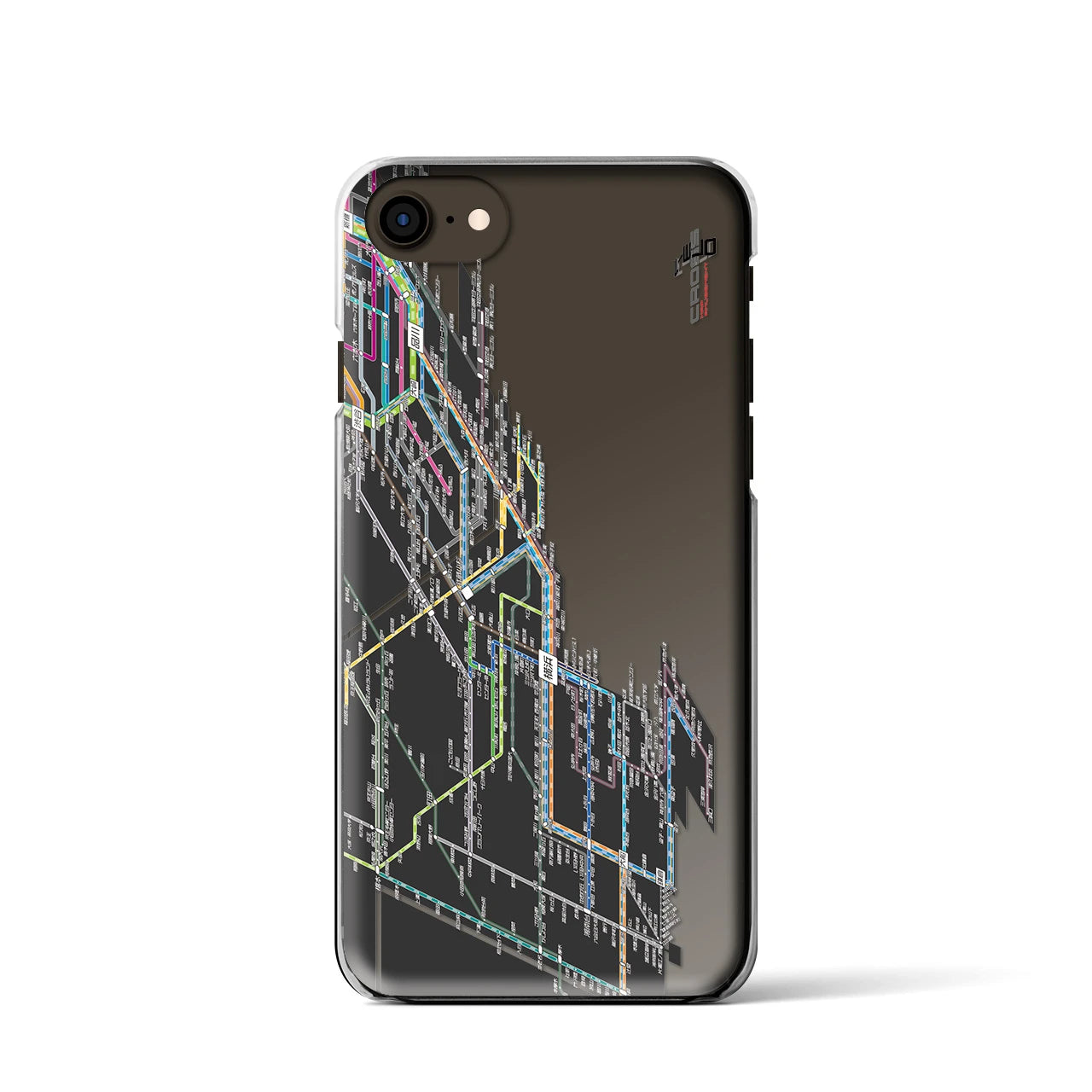 【横浜路線図(神奈川県)】路線図iPhoneケース(クリアタイプ)