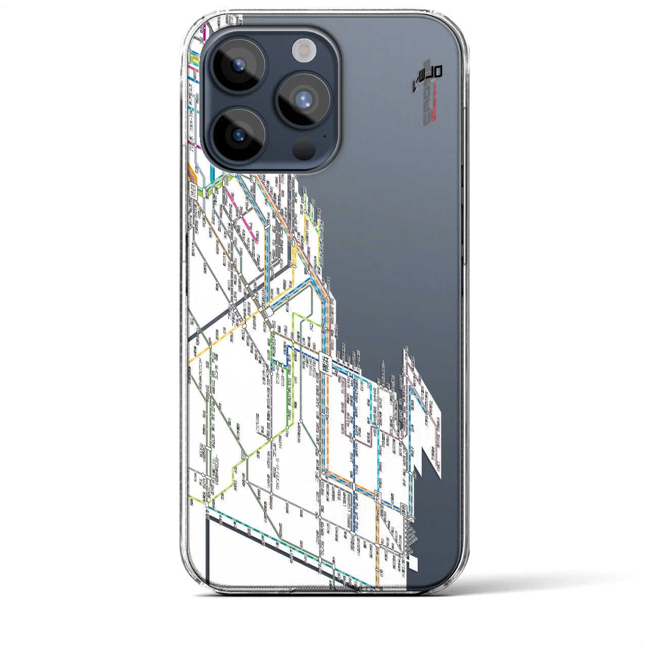 【横浜路線図(神奈川県)】路線図iPhoneケース(クリアタイプ)