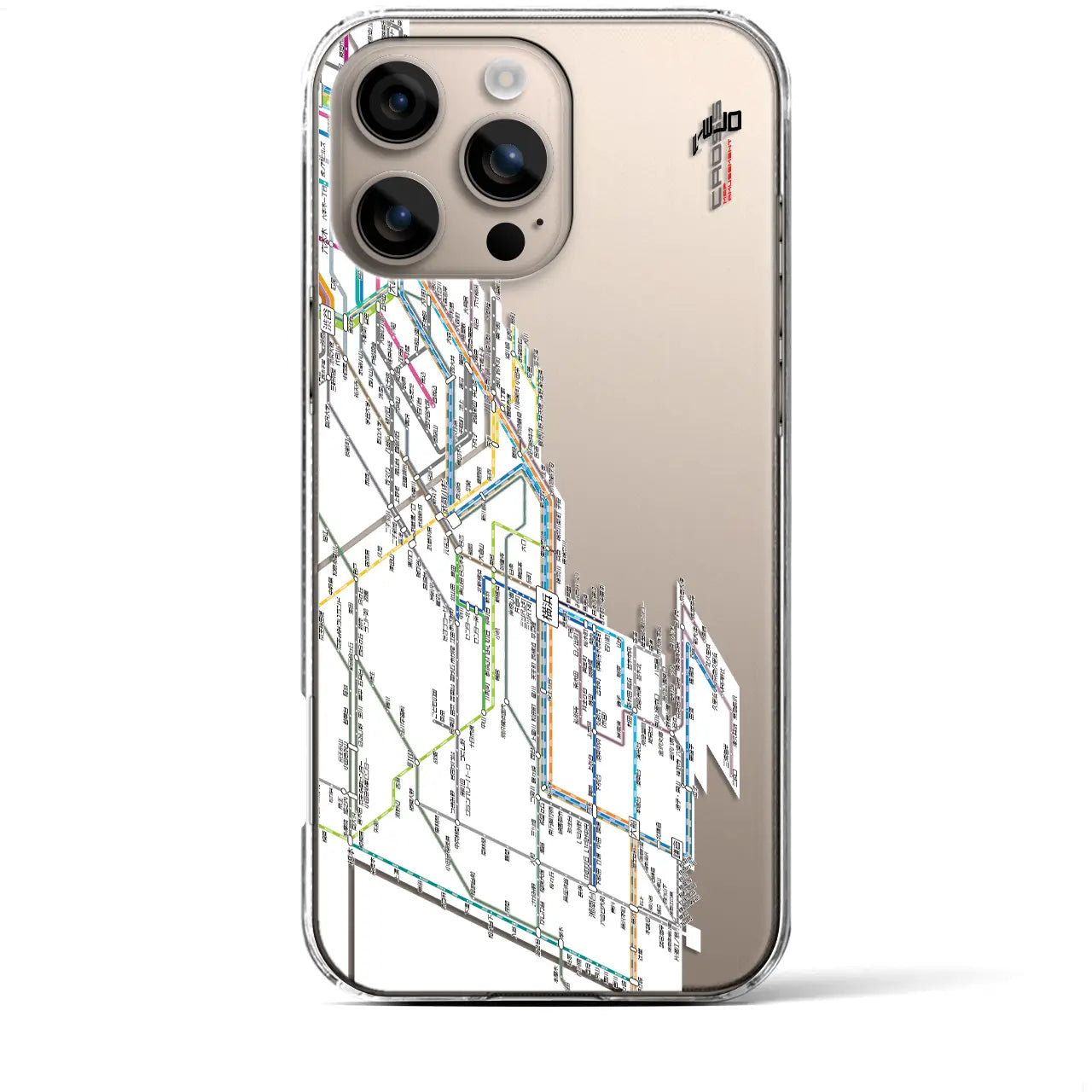 【横浜路線図(神奈川県)】路線図iPhoneケース(クリアタイプ)