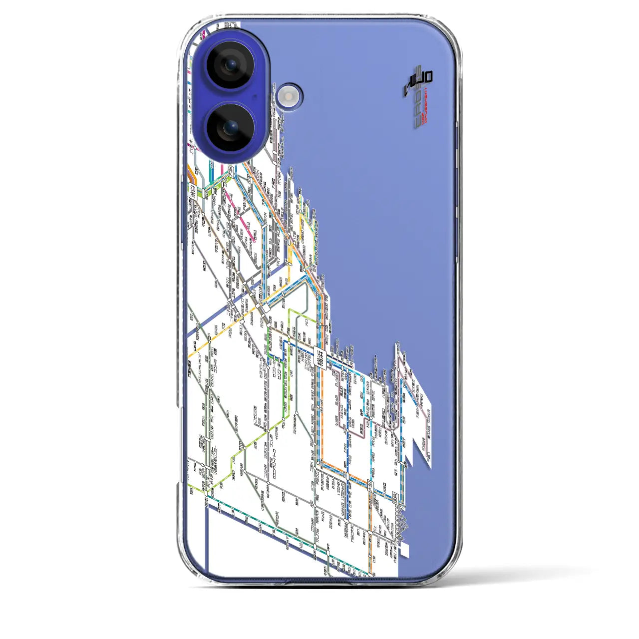 【横浜路線図(神奈川県)】路線図iPhoneケース(クリアタイプ)