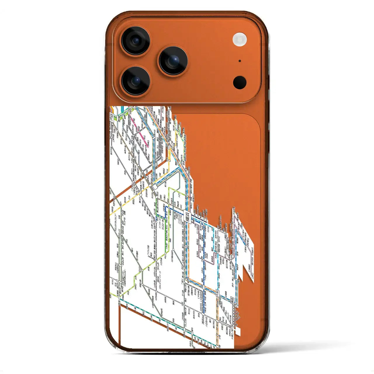 【横浜路線図(神奈川県)】路線図iPhoneケース(クリアタイプ)