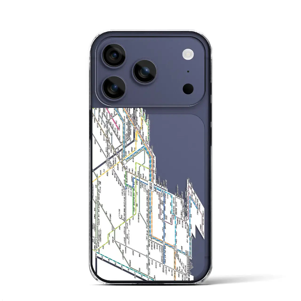 【横浜路線図(神奈川県)】路線図iPhoneケース(クリアタイプ)