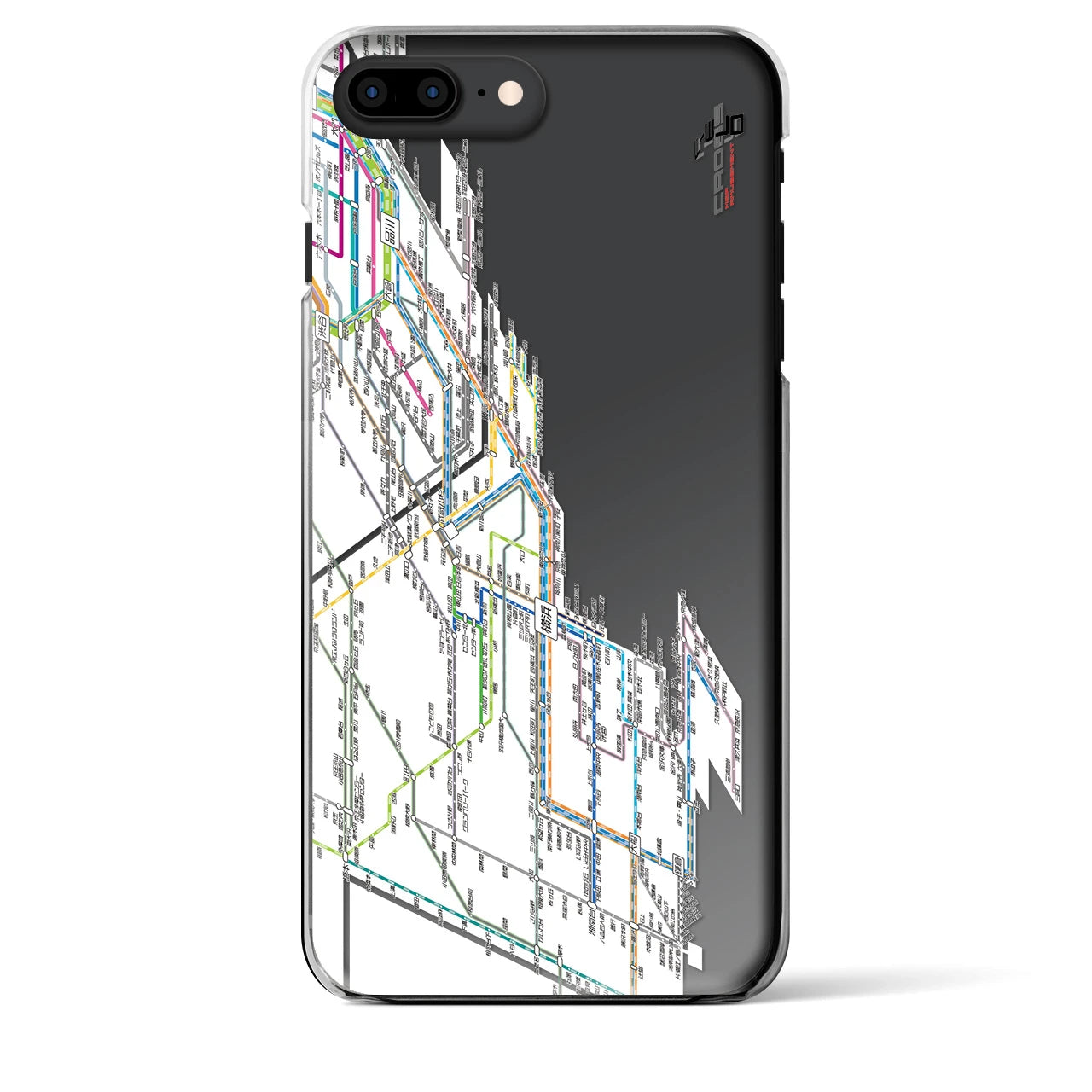 【横浜路線図(神奈川県)】路線図iPhoneケース(クリアタイプ)
