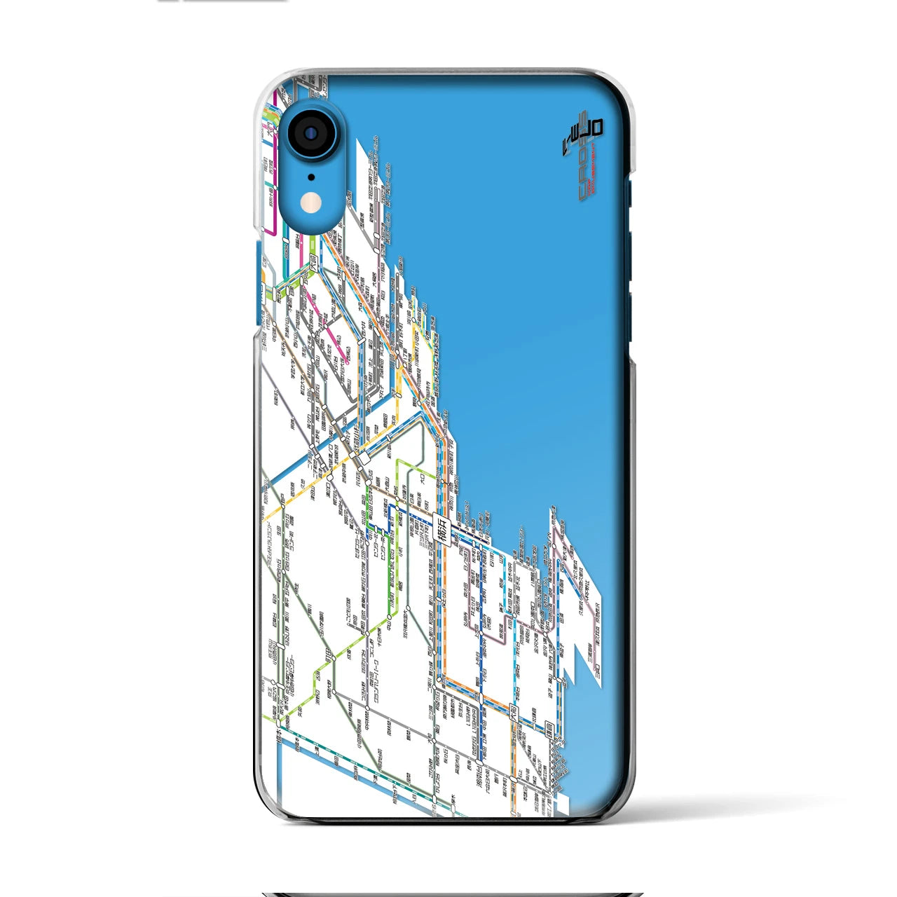 【横浜路線図(神奈川県)】路線図iPhoneケース(クリアタイプ)