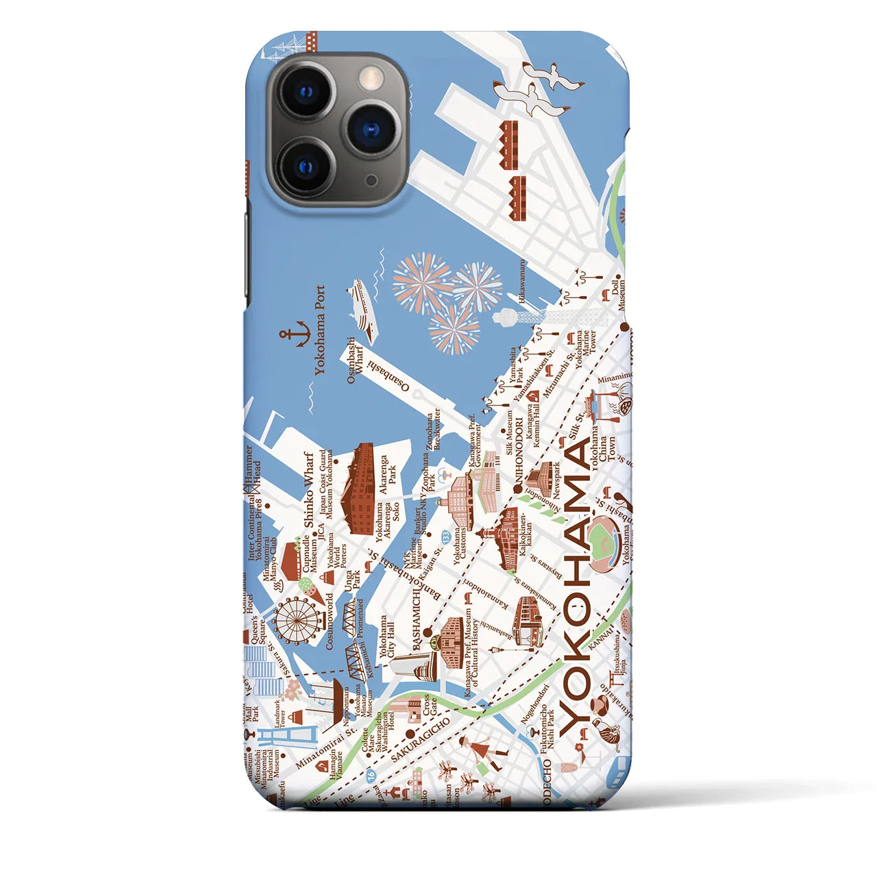 【横浜】イラストマップiPhoneケース(バックカバータイプ)
