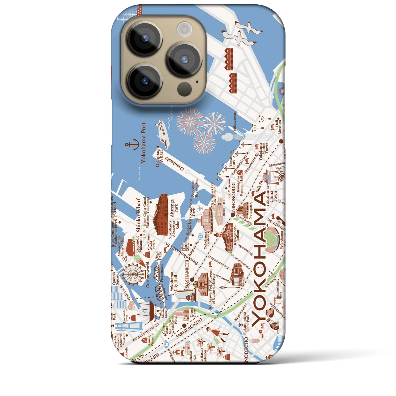 【横浜】イラストマップiPhoneケース(バックカバータイプ)