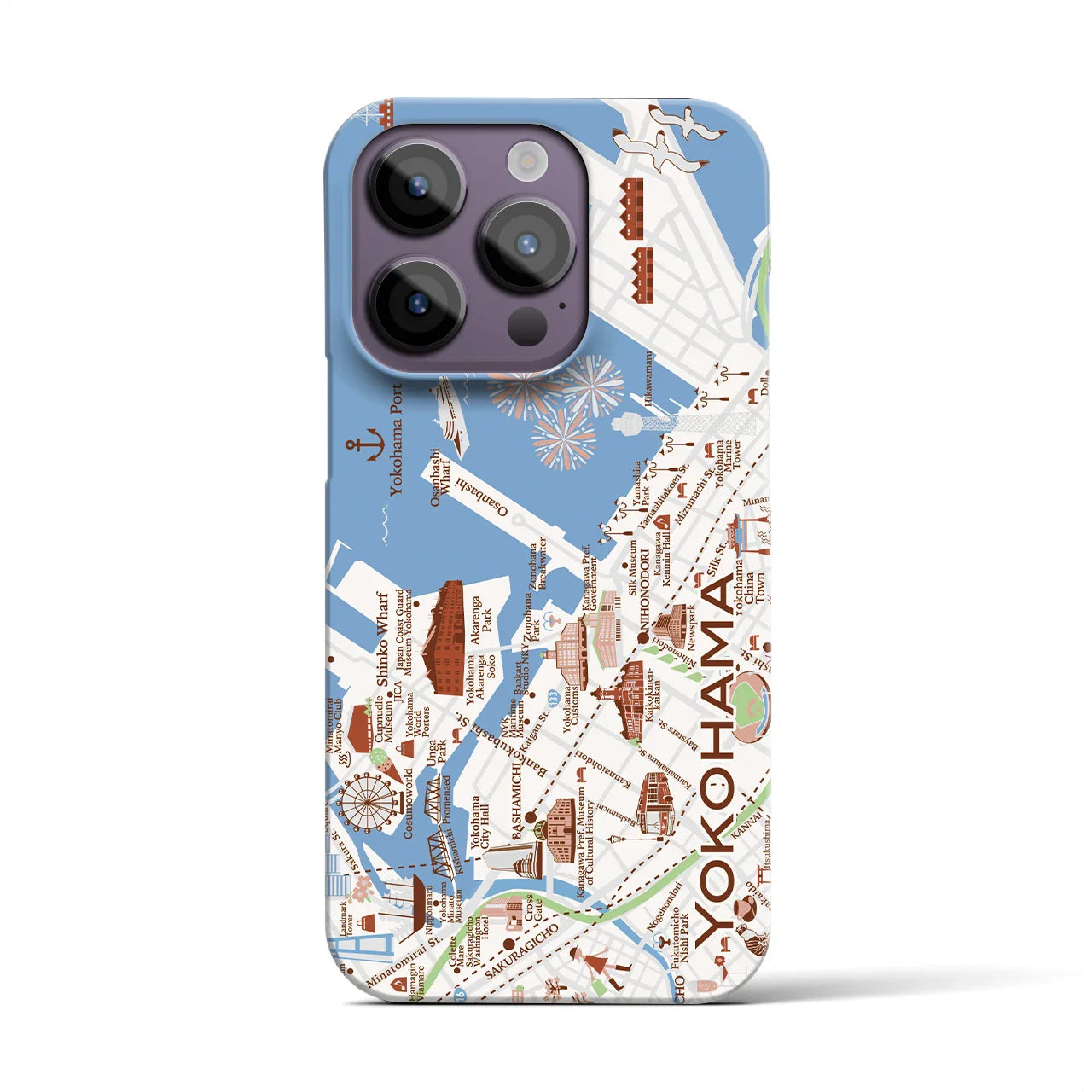 【横浜】イラストマップiPhoneケース(バックカバータイプ)