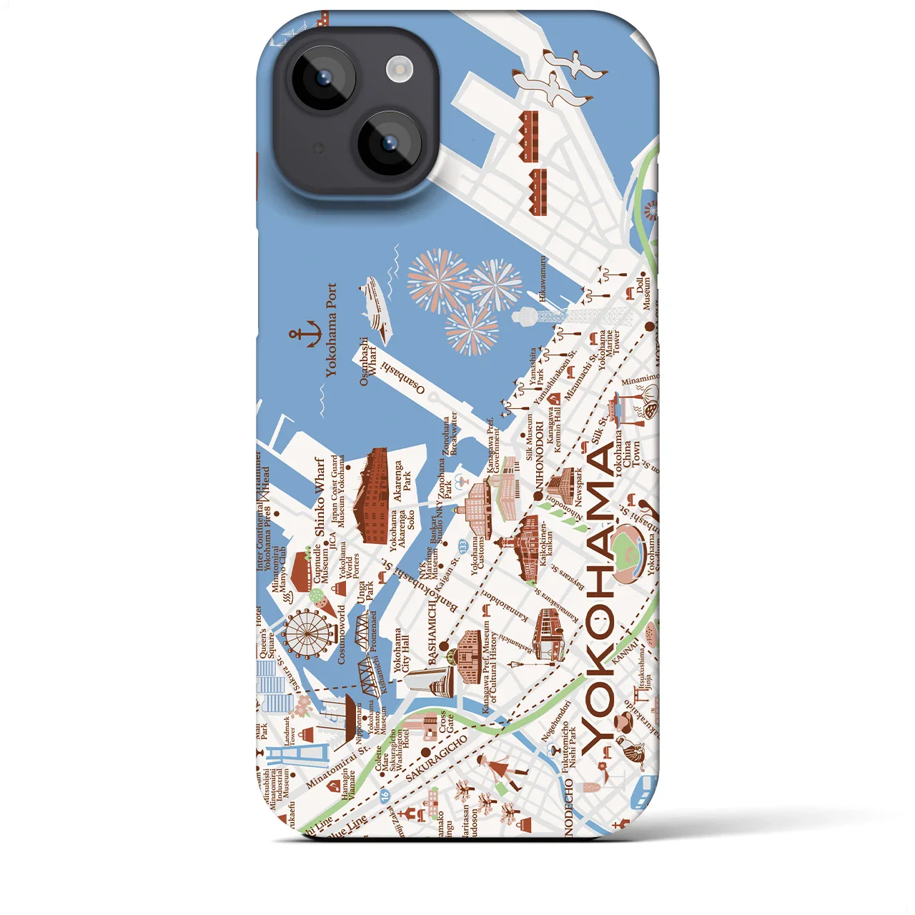 【横浜】イラストマップiPhoneケース(バックカバータイプ)