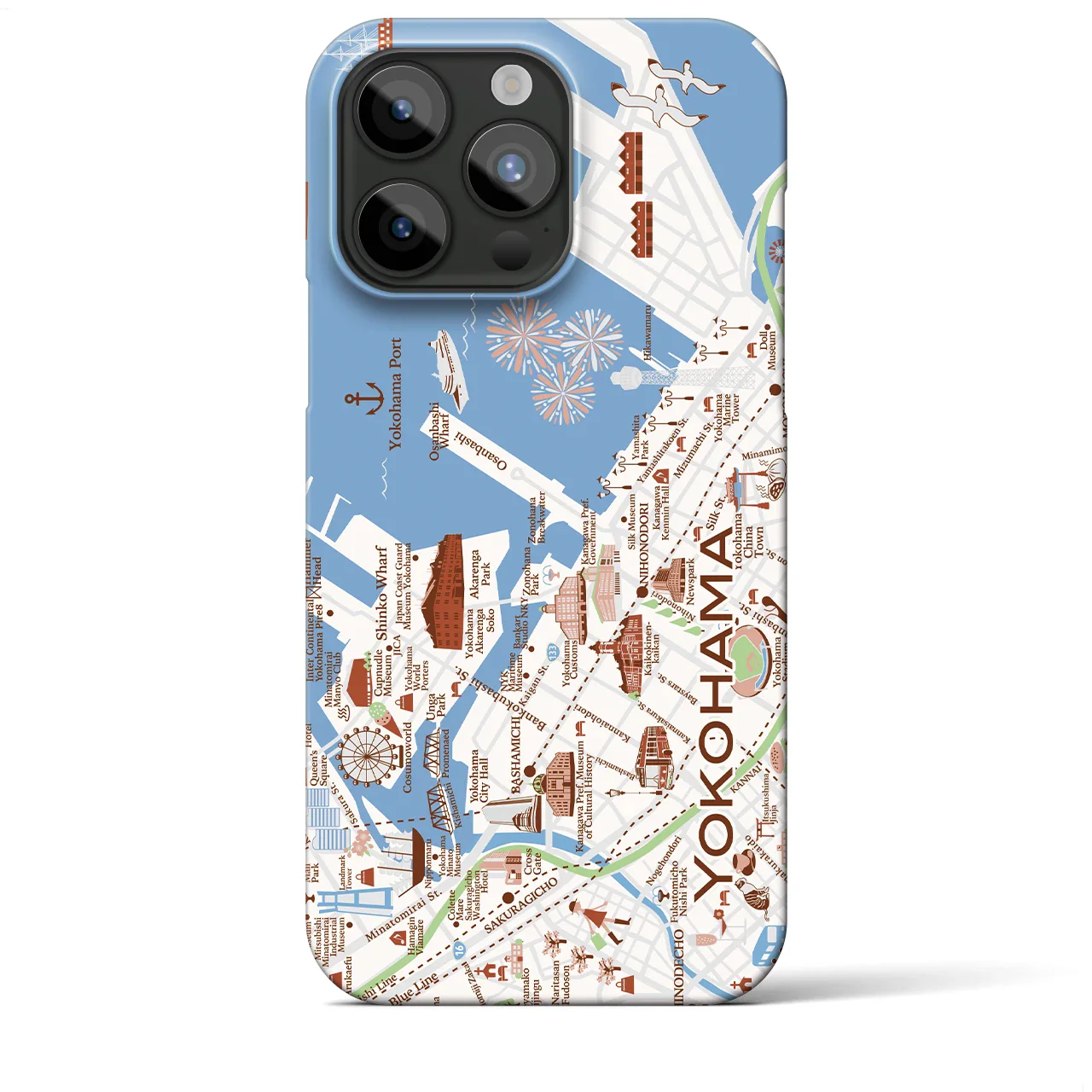 【横浜】イラストマップiPhoneケース(バックカバータイプ)