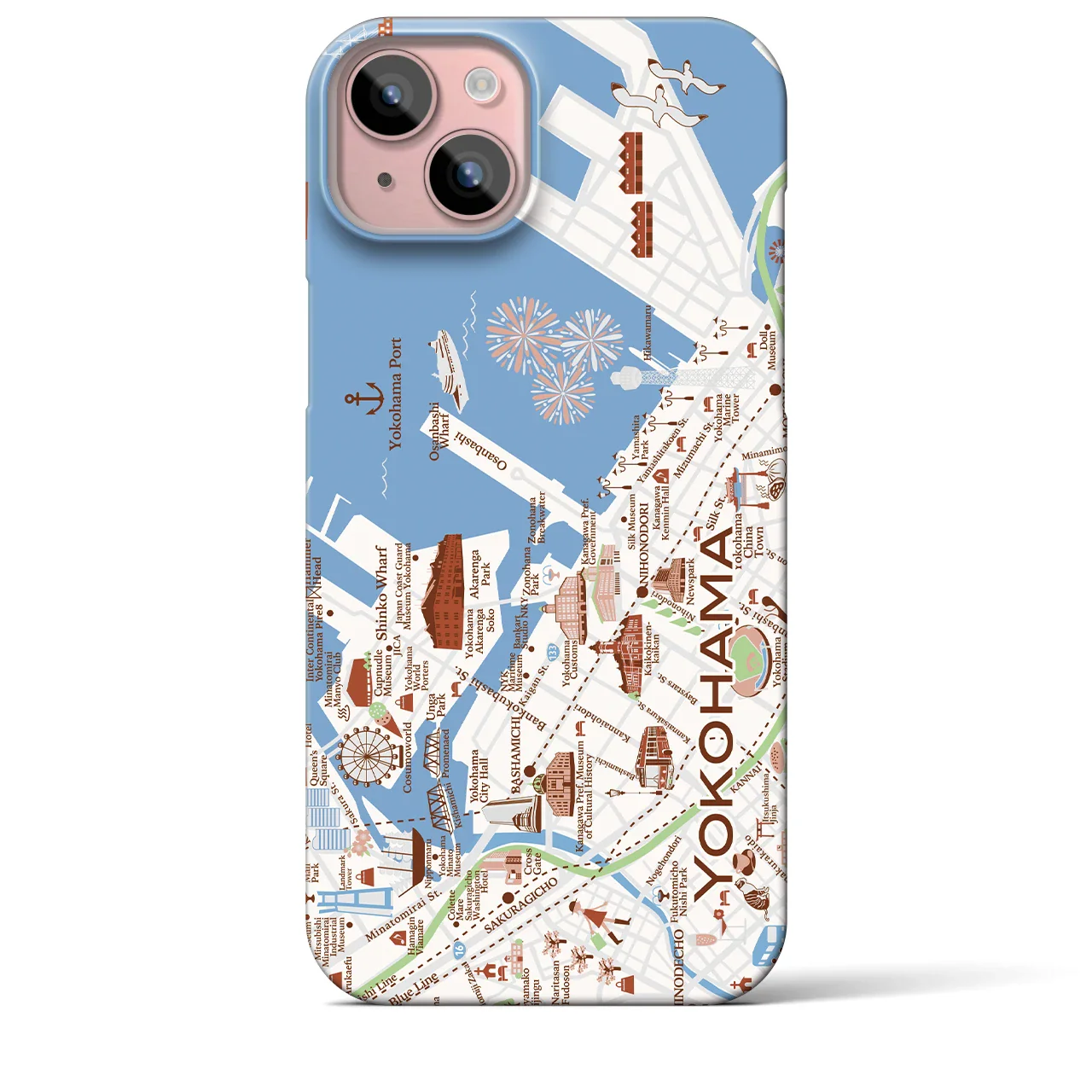 【横浜】イラストマップiPhoneケース(バックカバータイプ)