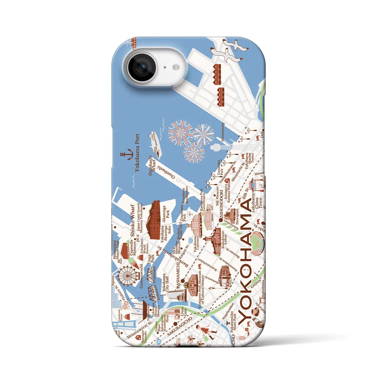 【横浜】イラストマップiPhoneケース(バックカバータイプ)