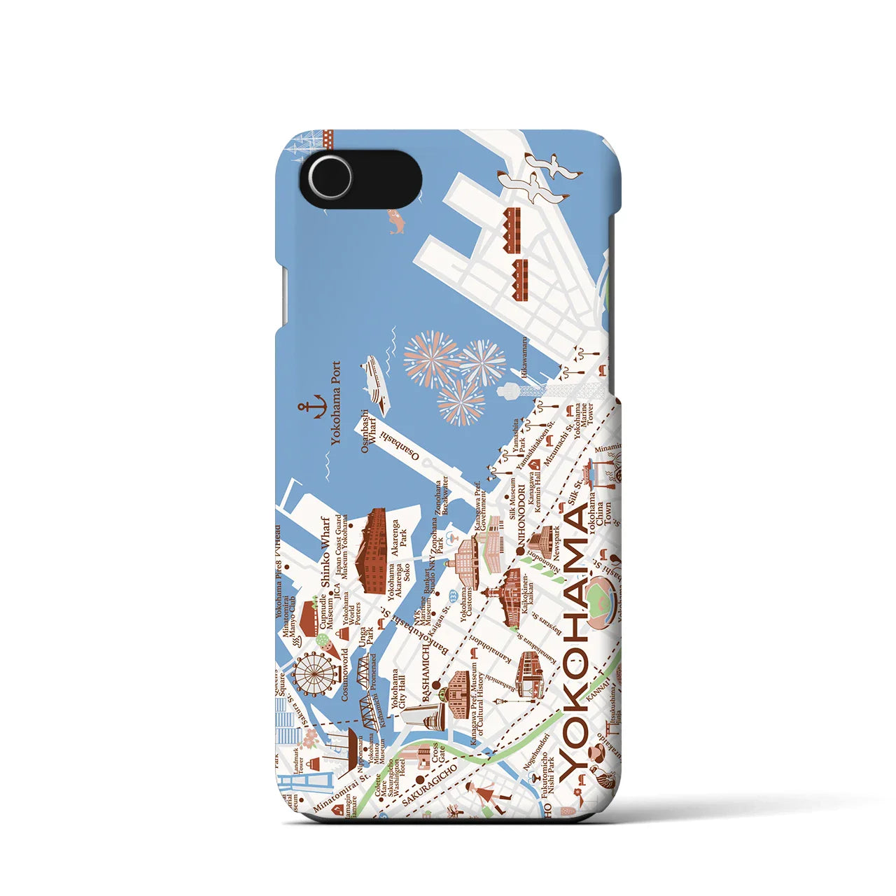 【横浜】イラストマップiPhoneケース(バックカバータイプ)