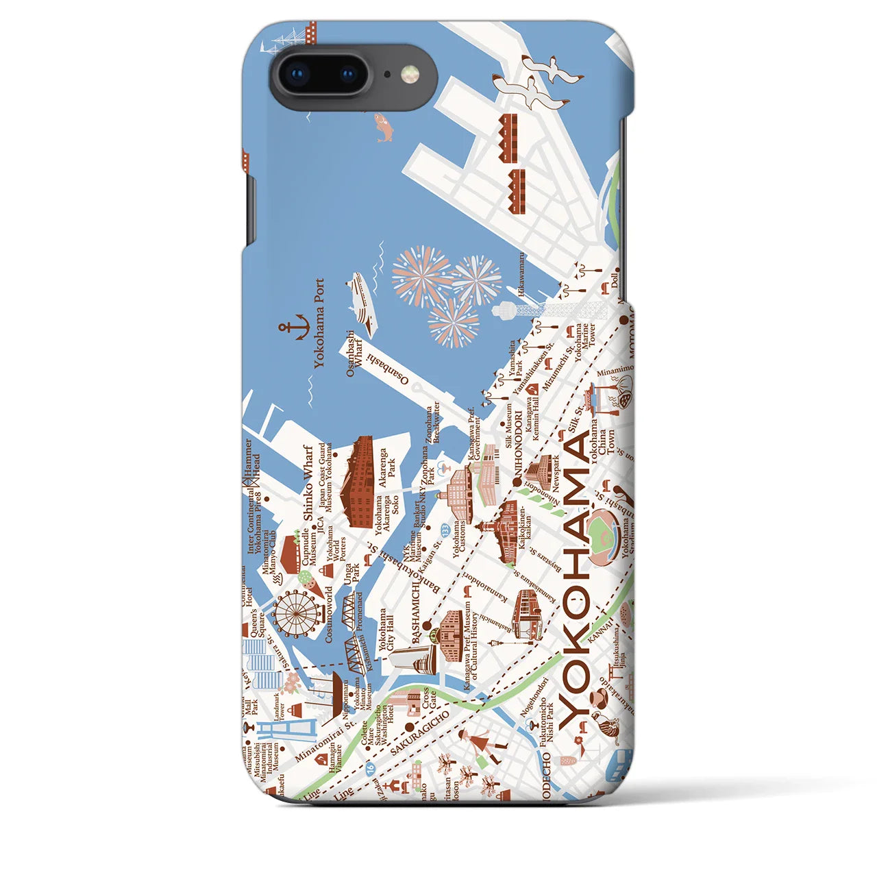 【横浜】イラストマップiPhoneケース(バックカバータイプ)