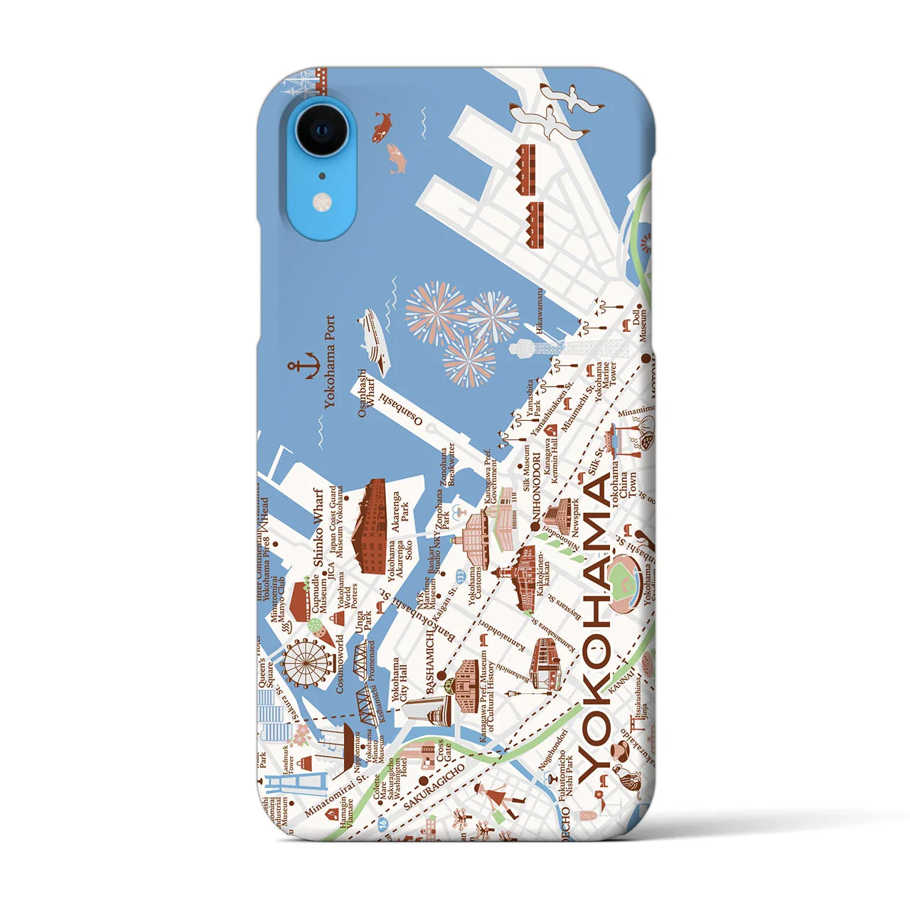 【横浜】イラストマップiPhoneケース(バックカバータイプ)