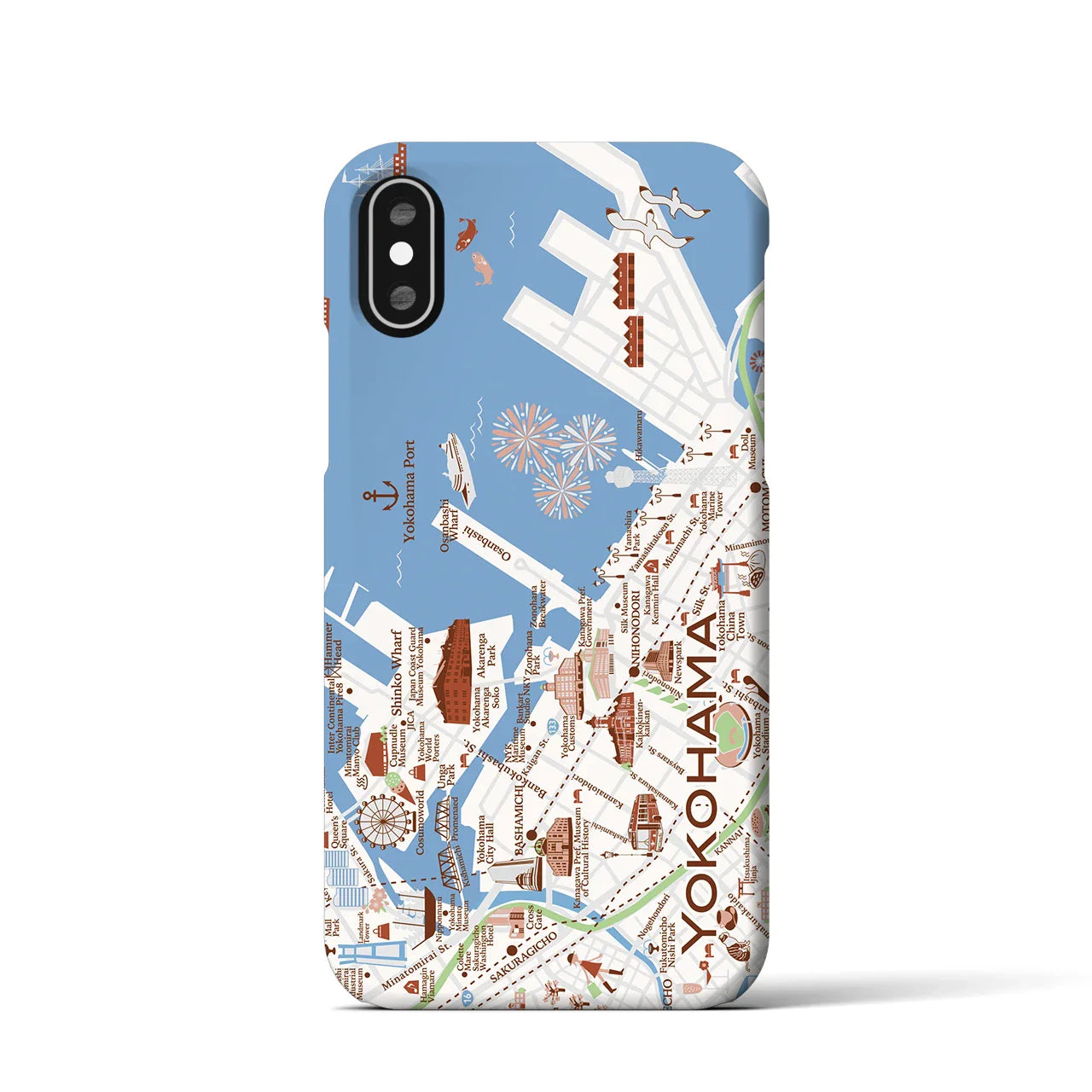【横浜】イラストマップiPhoneケース(バックカバータイプ)
