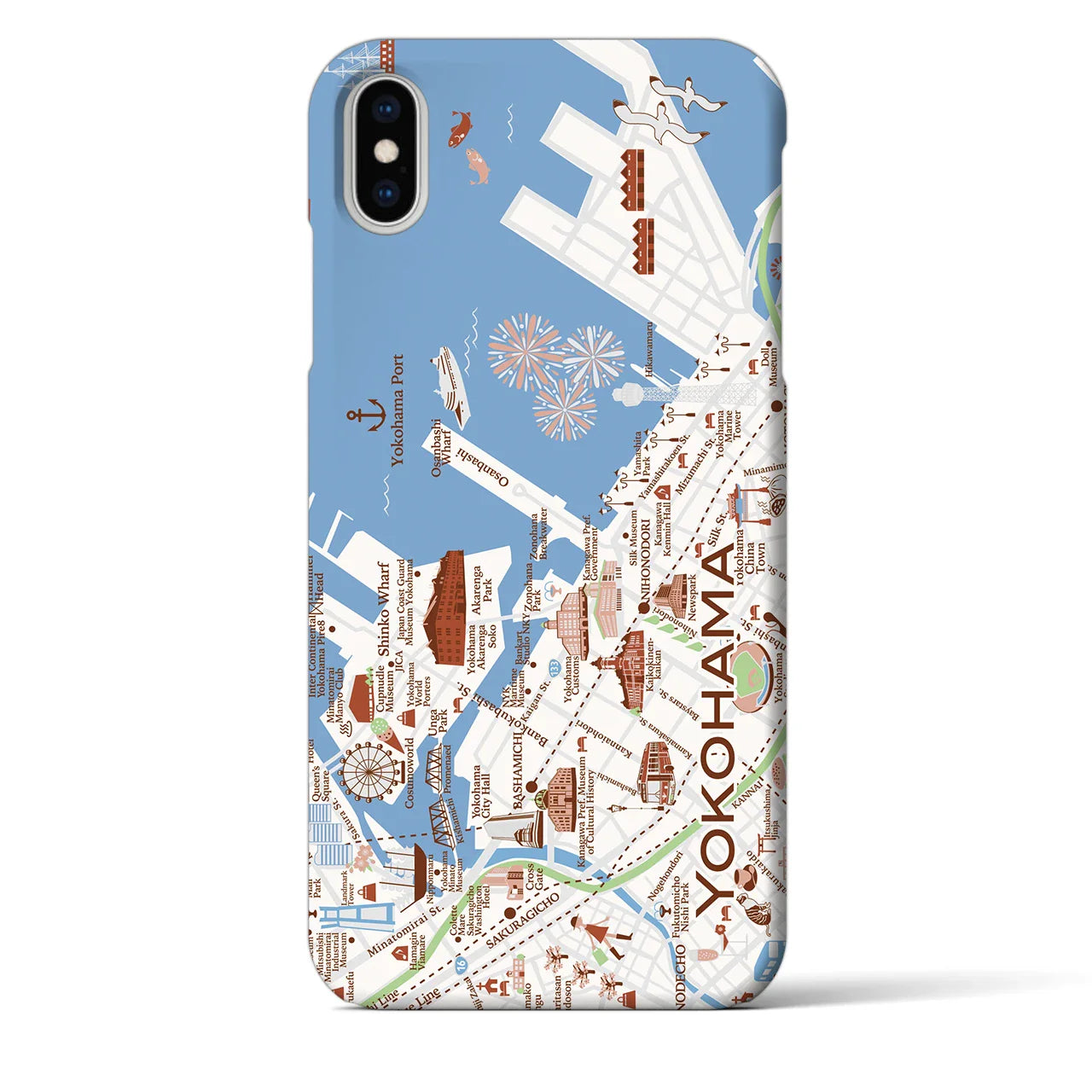 【横浜】イラストマップiPhoneケース(バックカバータイプ)