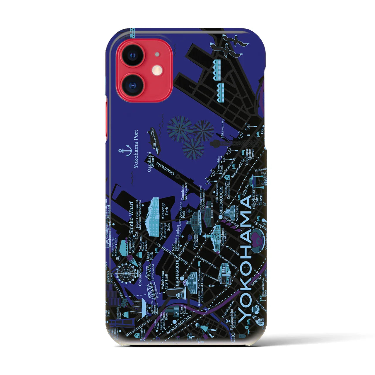 【横浜】イラストマップiPhoneケース(バックカバータイプ)