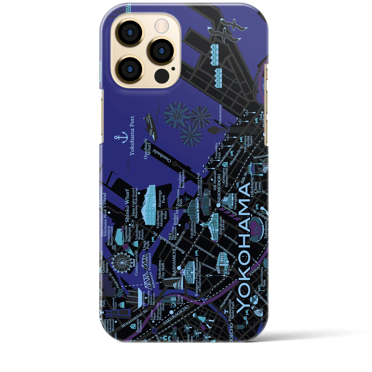 【横浜】イラストマップiPhoneケース(バックカバータイプ)