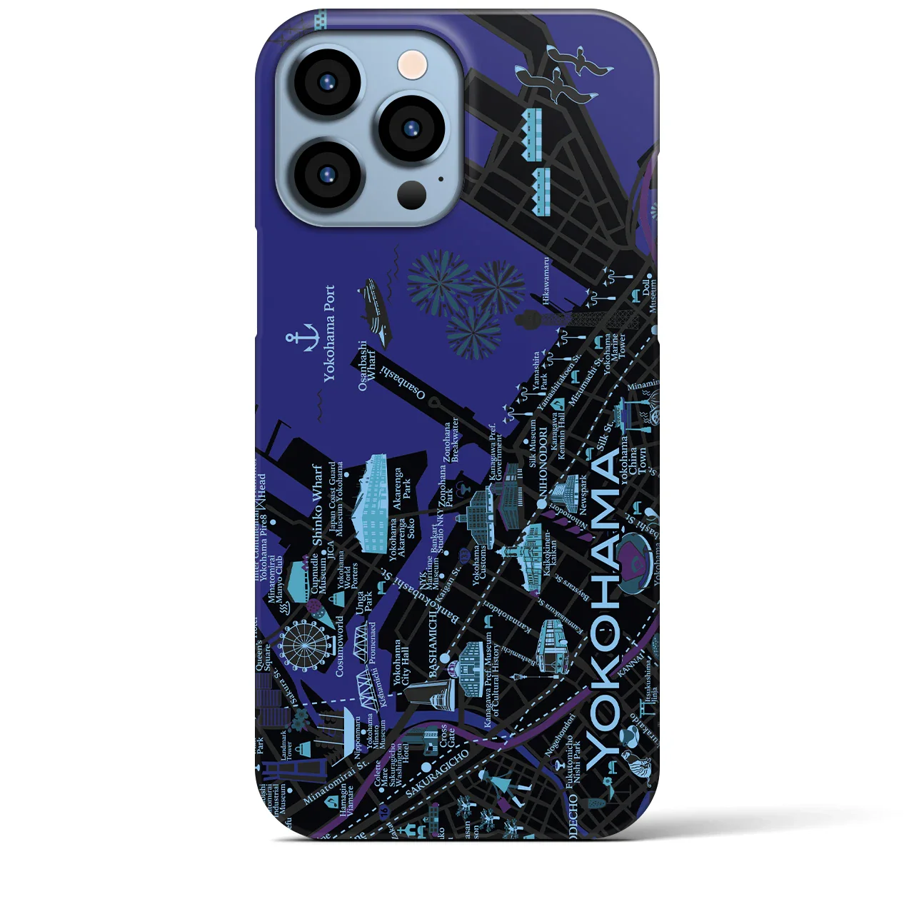 【横浜】イラストマップiPhoneケース(バックカバータイプ)