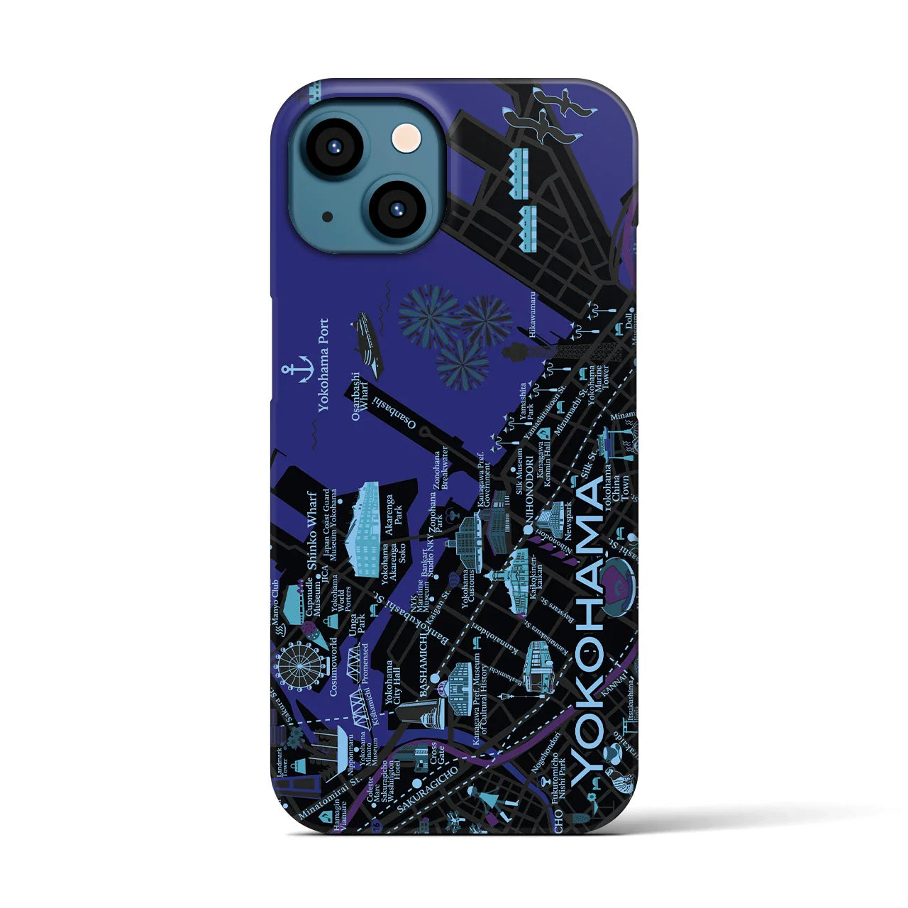 【横浜】イラストマップiPhoneケース(バックカバータイプ)